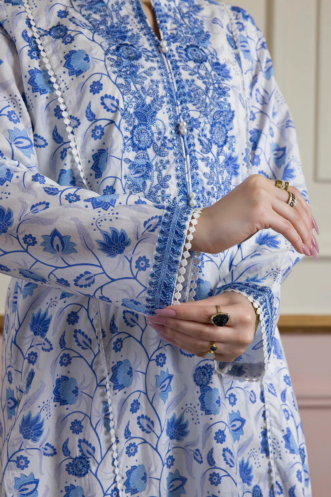 Embroidered Kurta Dupatta Trouser - 1789 - Image 6
