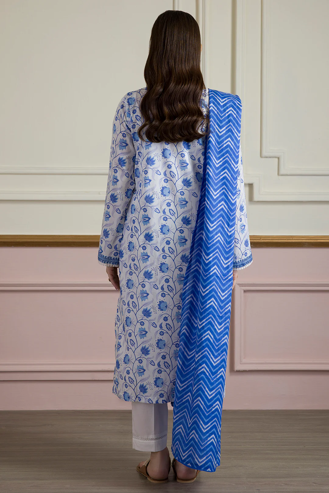 Embroidered Kurta Dupatta Trouser - 1789 - Image 7