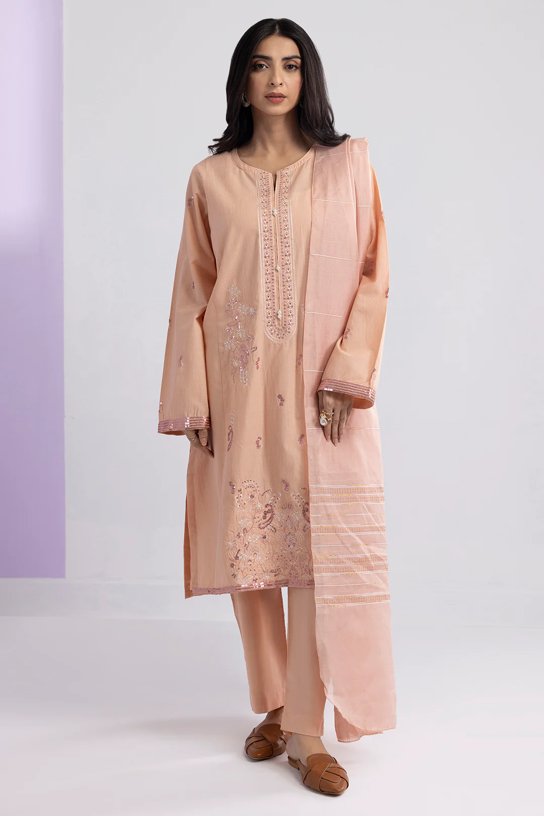 Embroidered Kurta Dupatta Trouser - 1790 - Image 5