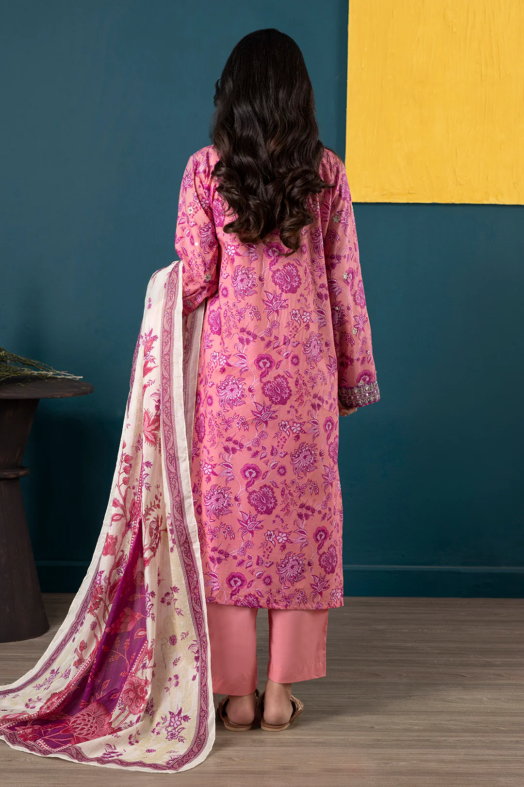 Embroidered Kurta Dupatta Trouser - 1936 - Image 10