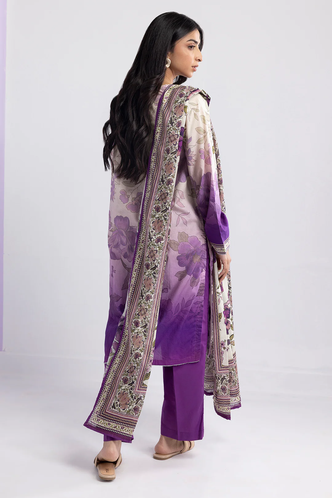 Embroidered Kurta Dupatta Trouser - 1940 - Image 6