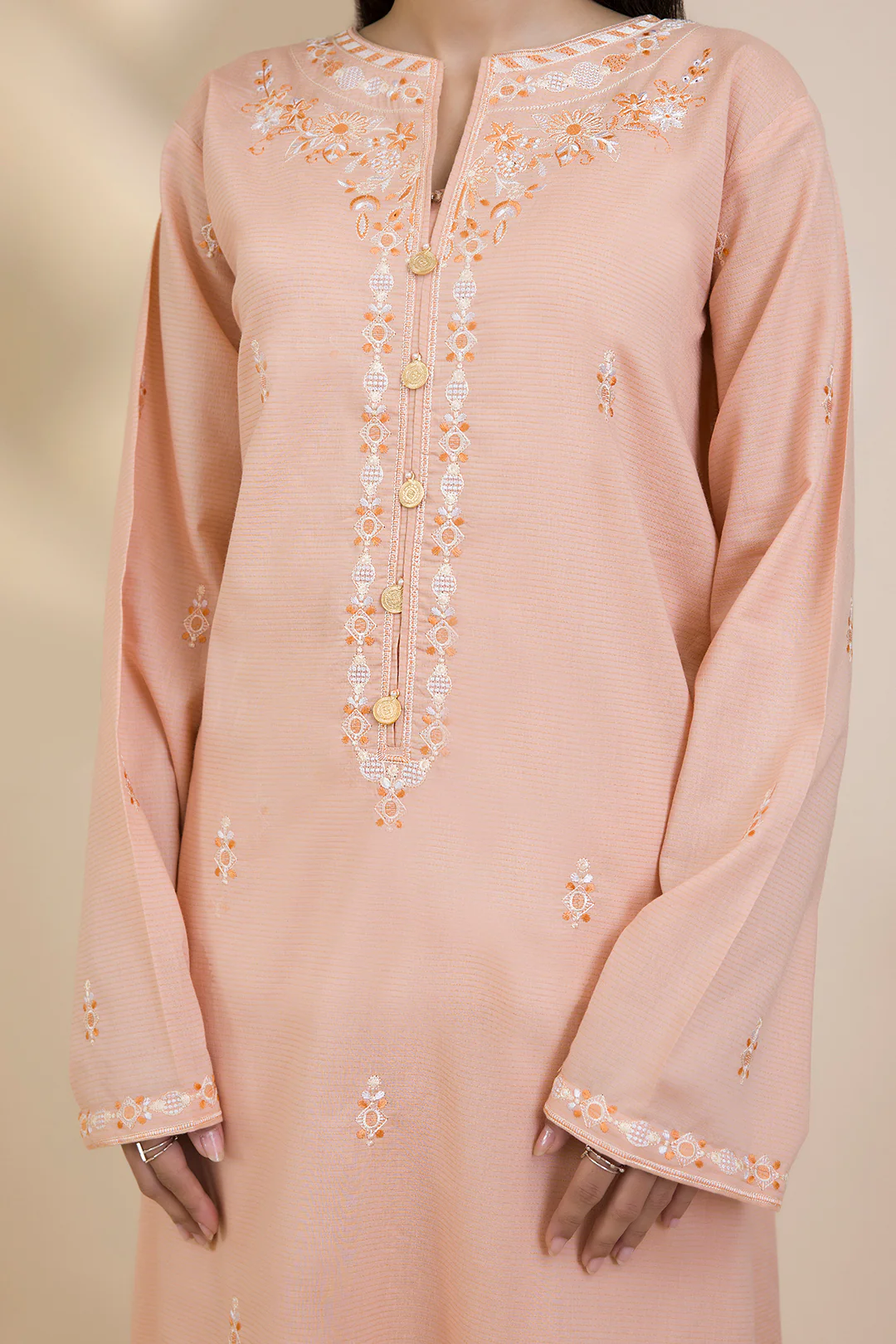 Embroidered Kurta Dupatta Trouser - 1941 - Image 3