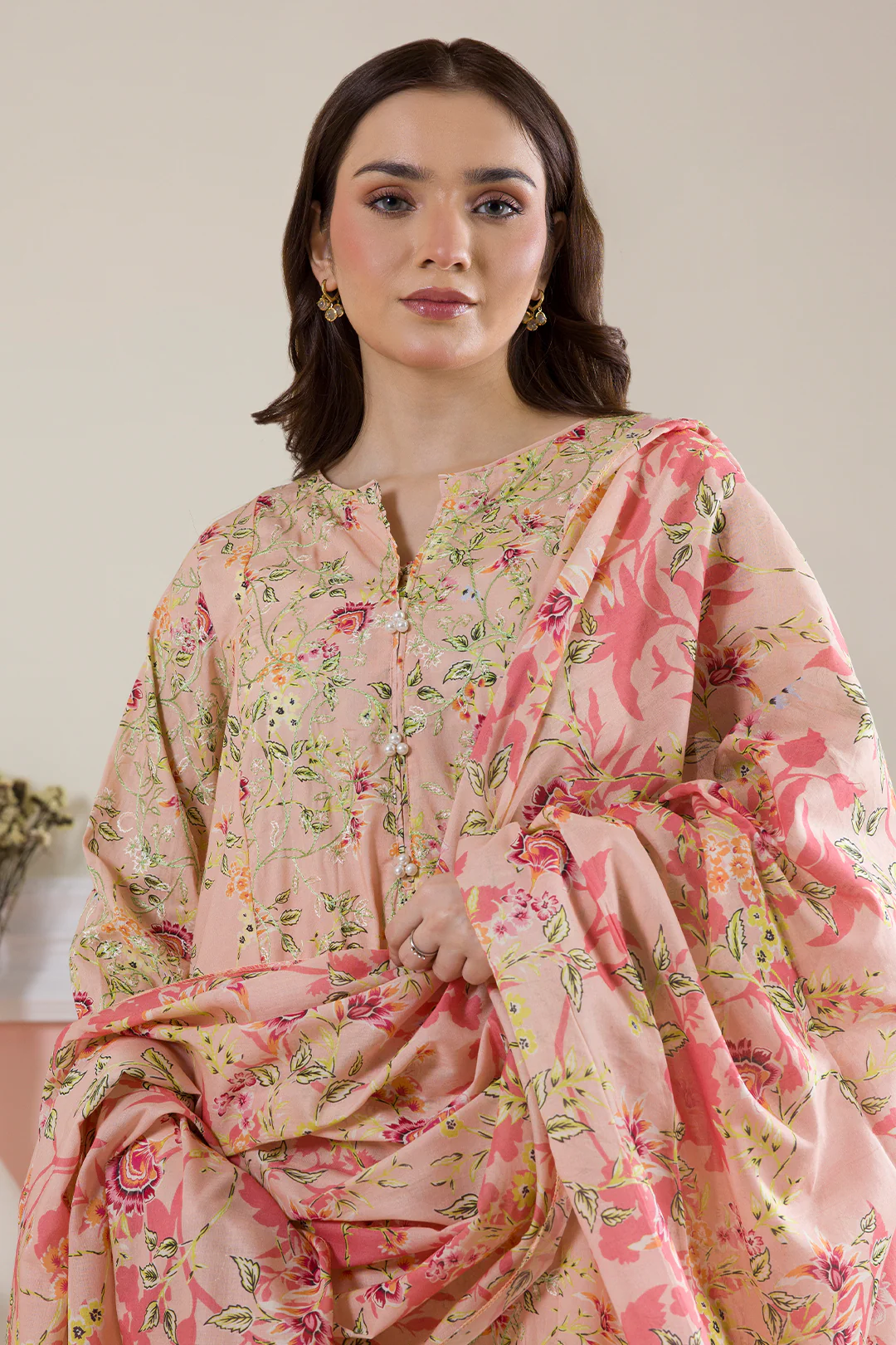 Embroidered Kurta Dupatta Trouser - 1992 - Image 2