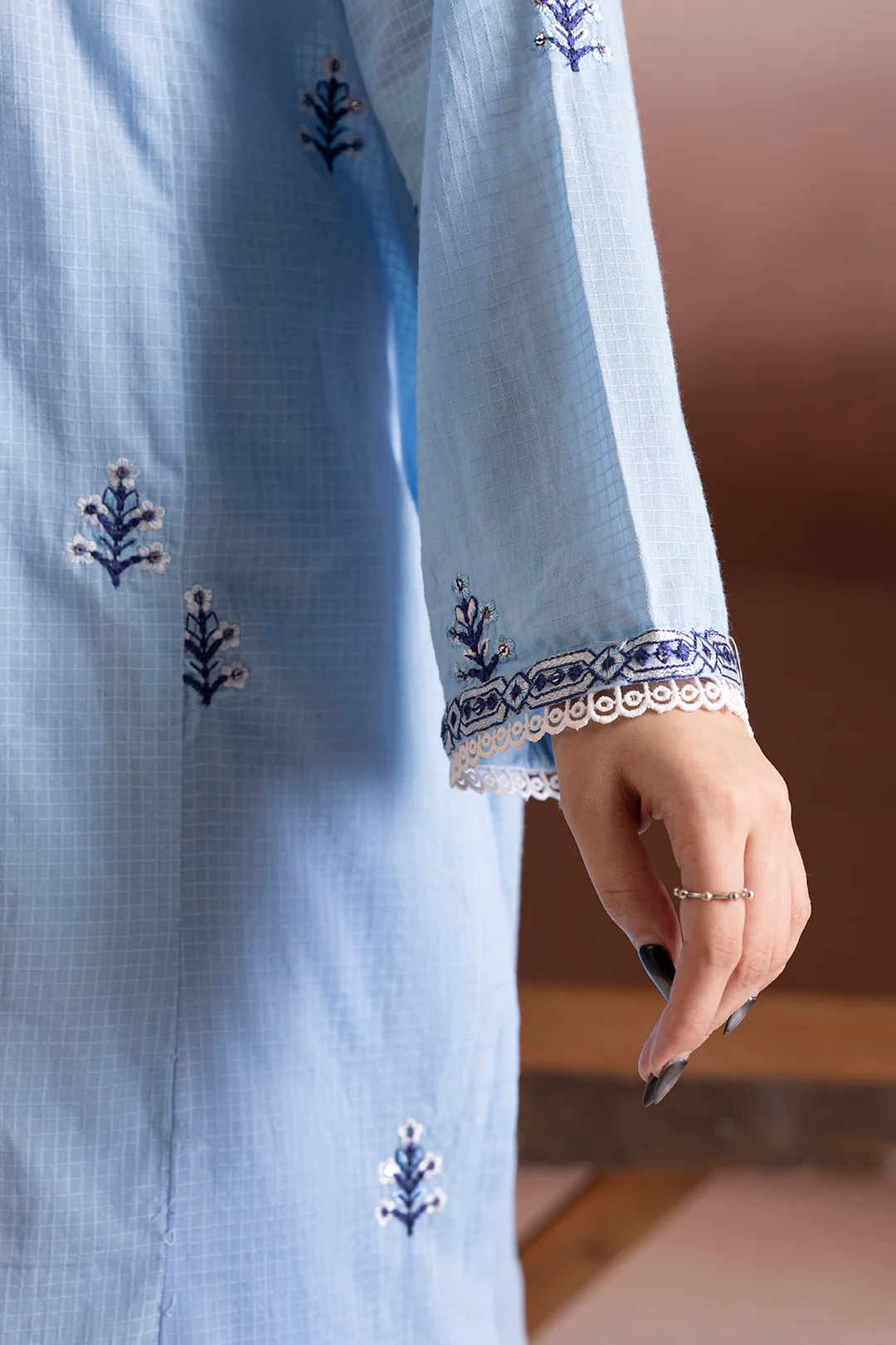 Embroidered Kurta Dupatta Trouser - 2021 - Image 8