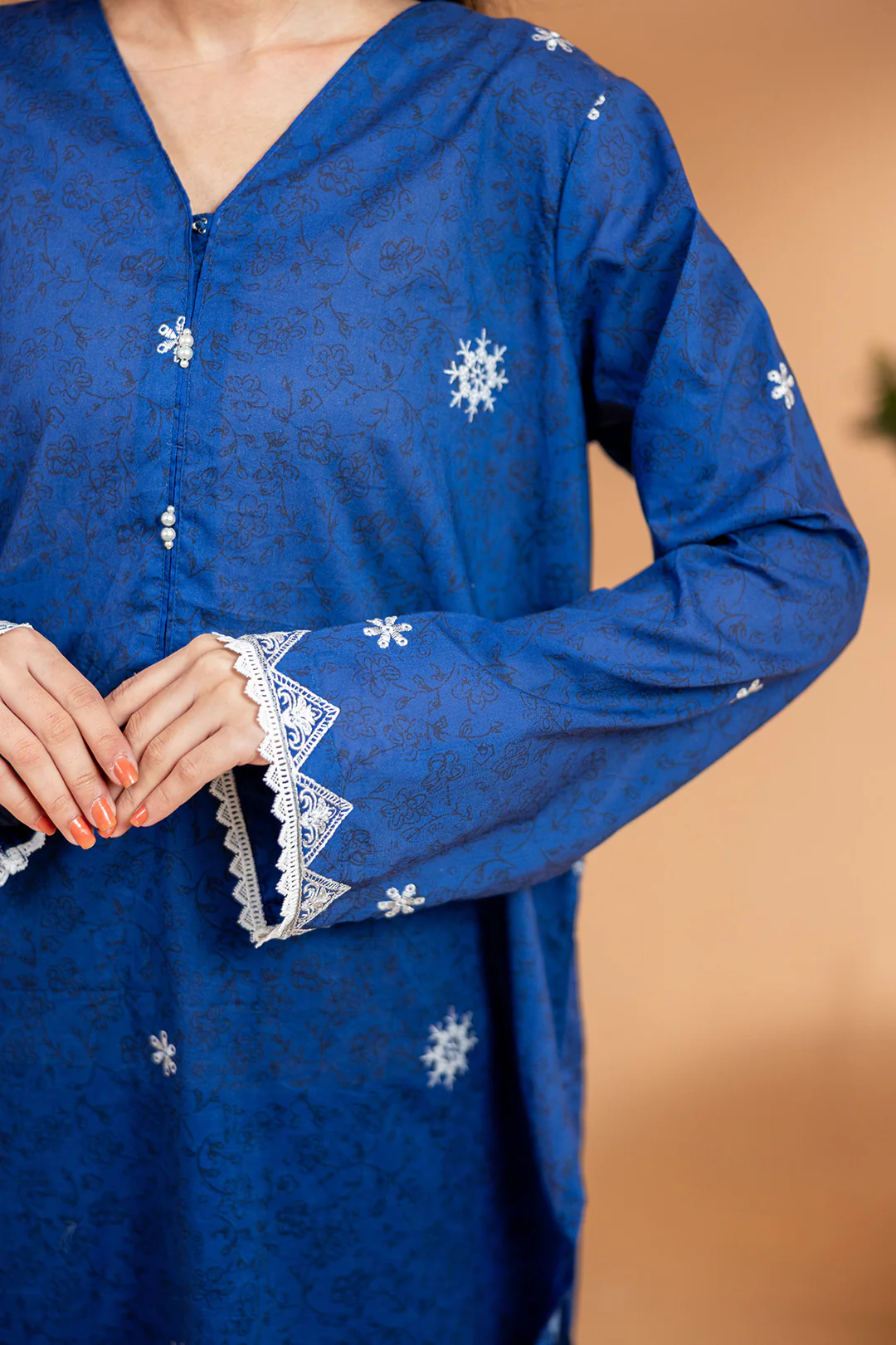 Embroidered Kurta Dupatta Trouser - 2109 - Image 4