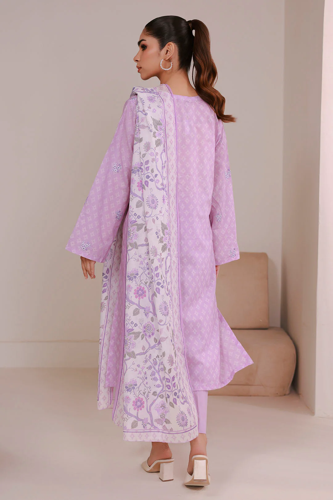Embroidered Kurta Dupatta Trouser - 2139 - Image 8