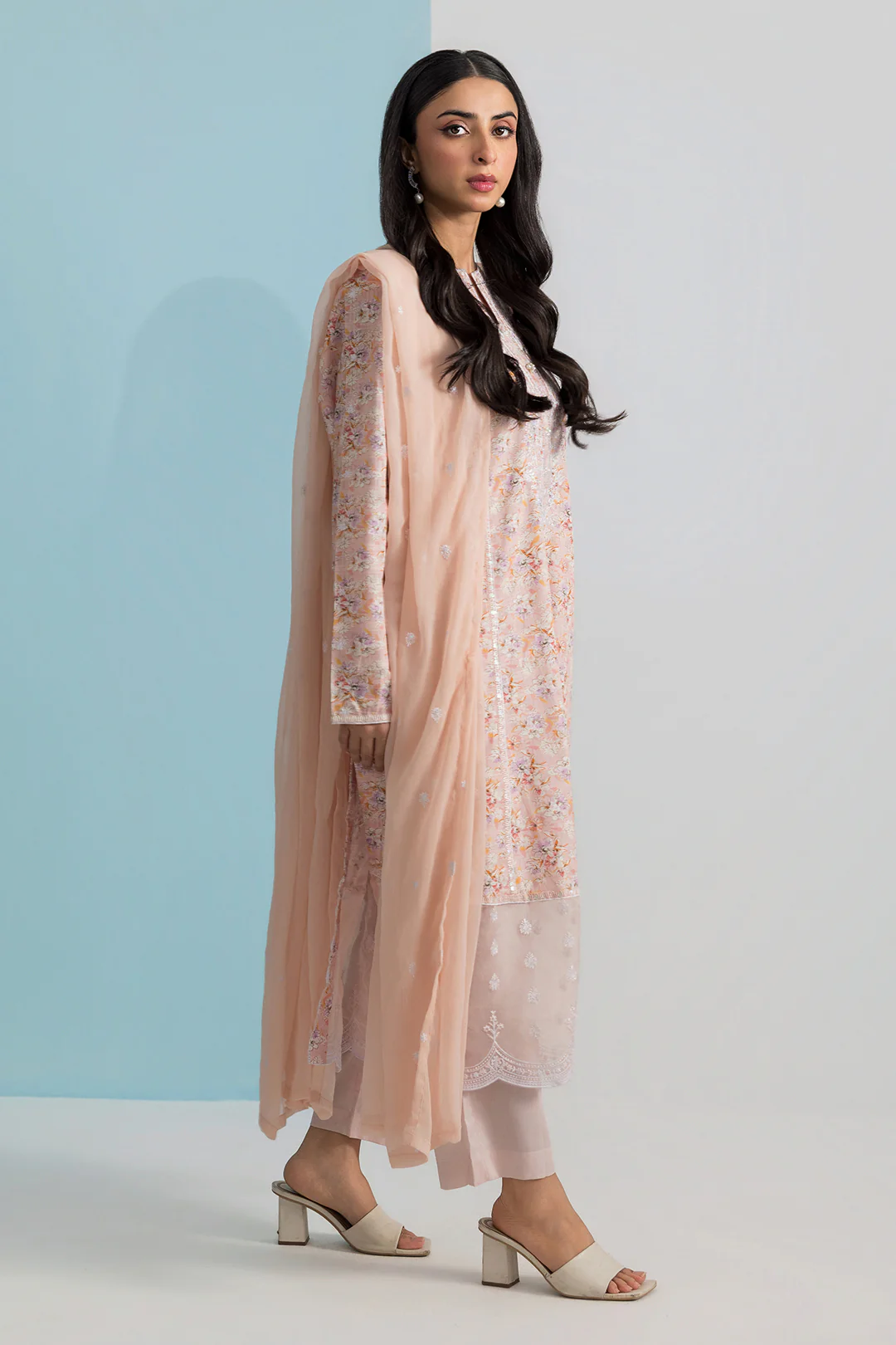Embroidered Kurta Dupatta Trouser - 2504 - Image 6