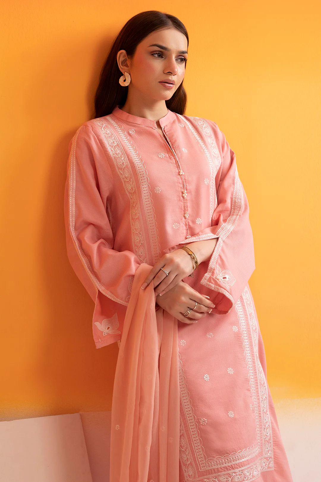 Embroidered Kurta Dupatta Trouser - 2523 - Image 2