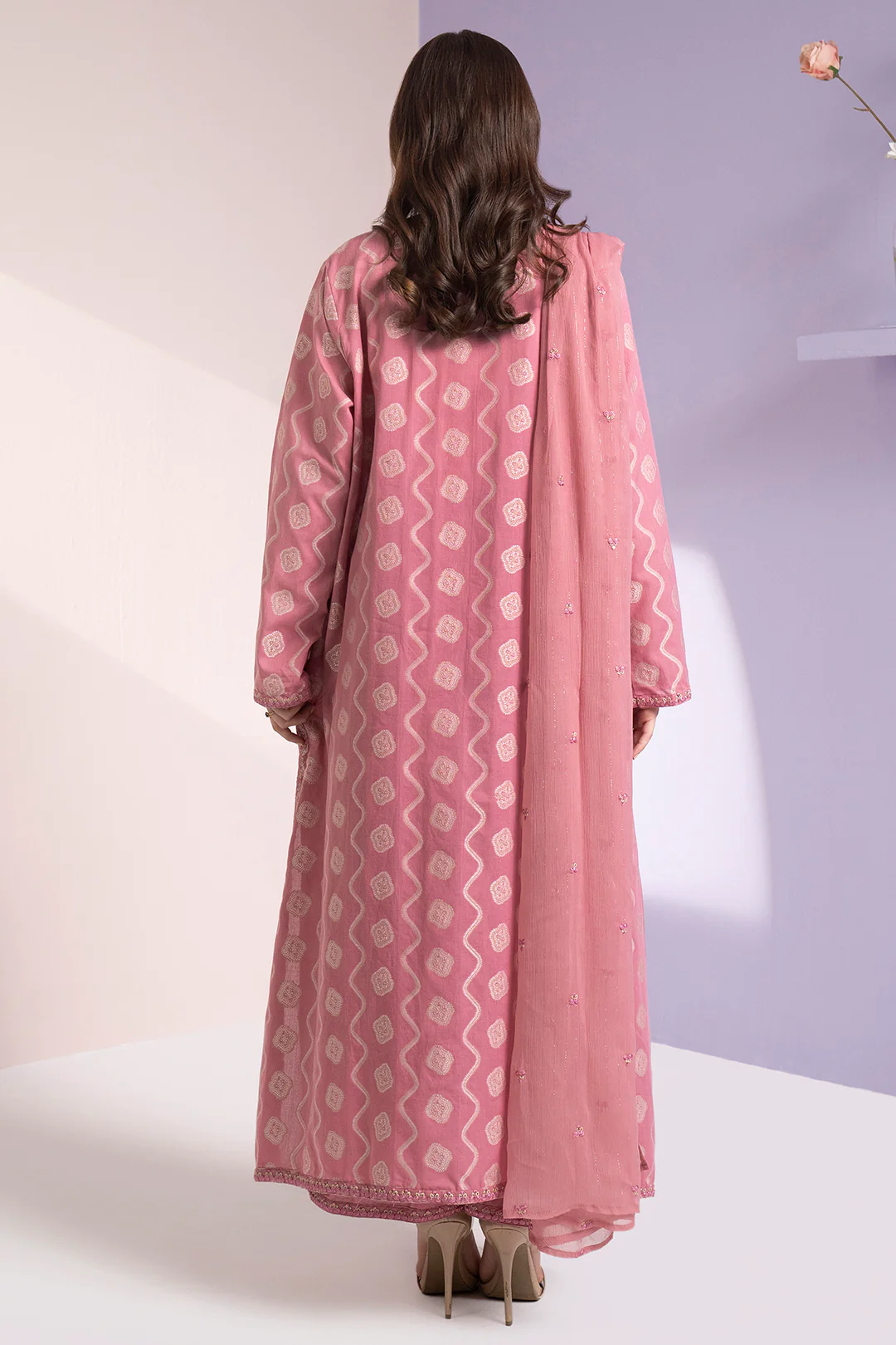 Embroidered Kurta Dupatta Trouser - 2575 - Image 8