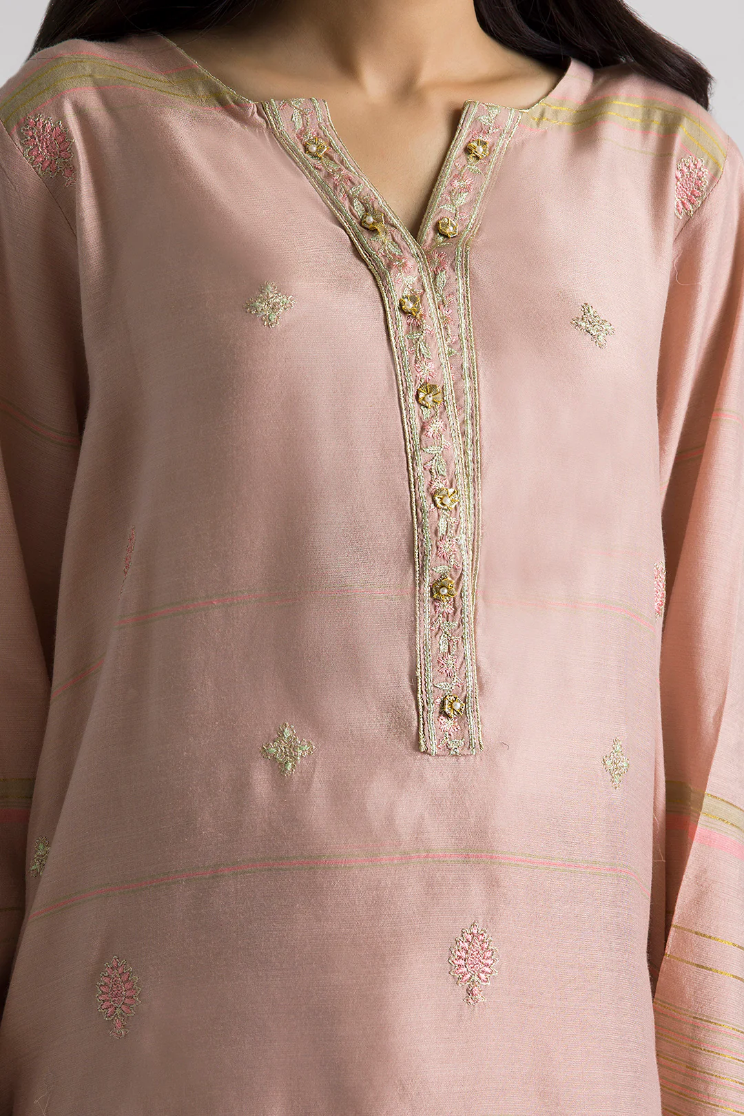 Embroidered Kurta Dupatta Trouser - 2578 - Image 4