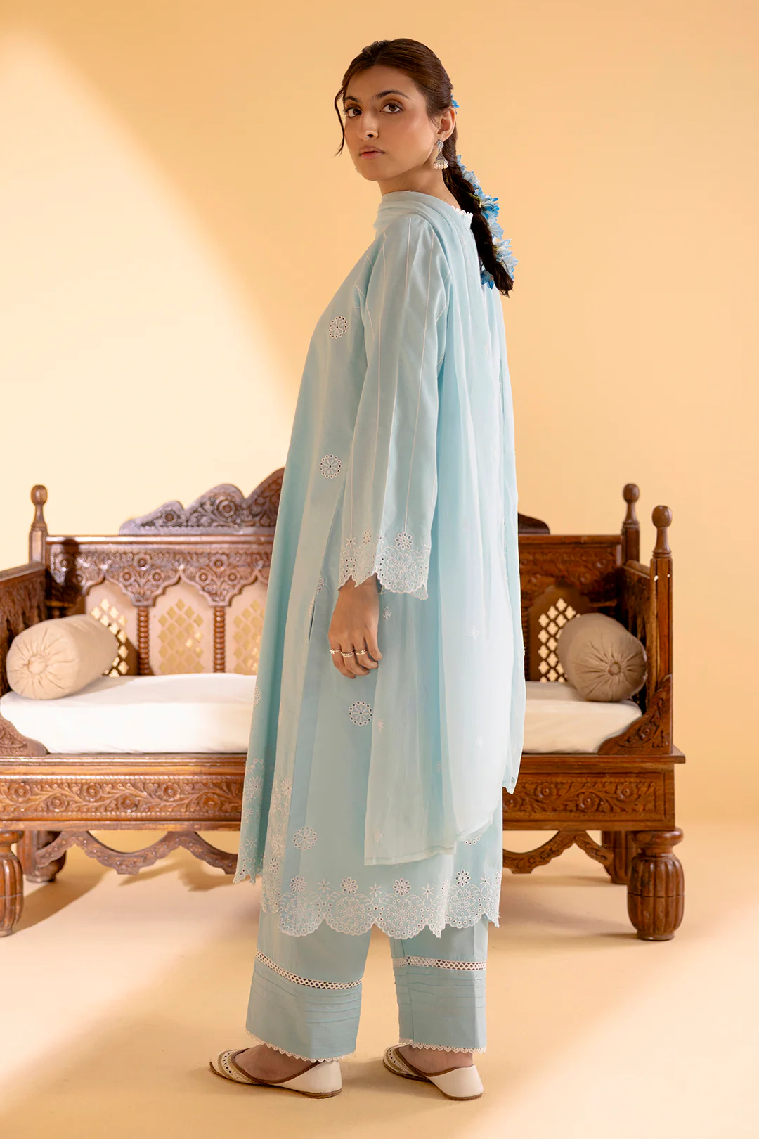 Embroidered Kurta Dupatta Trouser - 2582 - Image 8