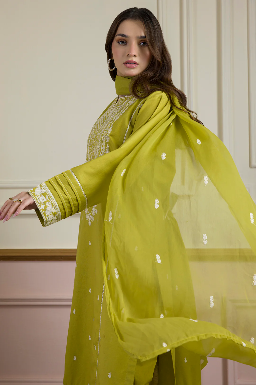 Embroidered Kurta Dupatta Trouser - 2612 - Image 6