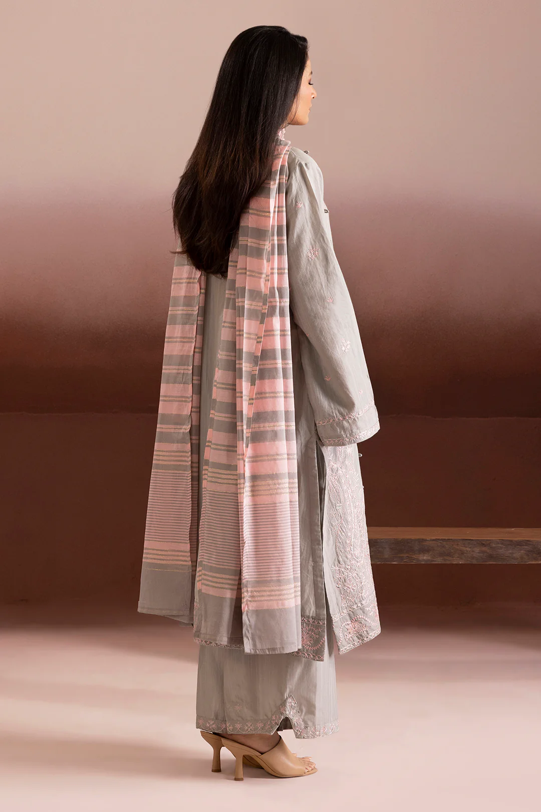 Embroidered Kurta Dupatta Trouser - 2667 - Image 8