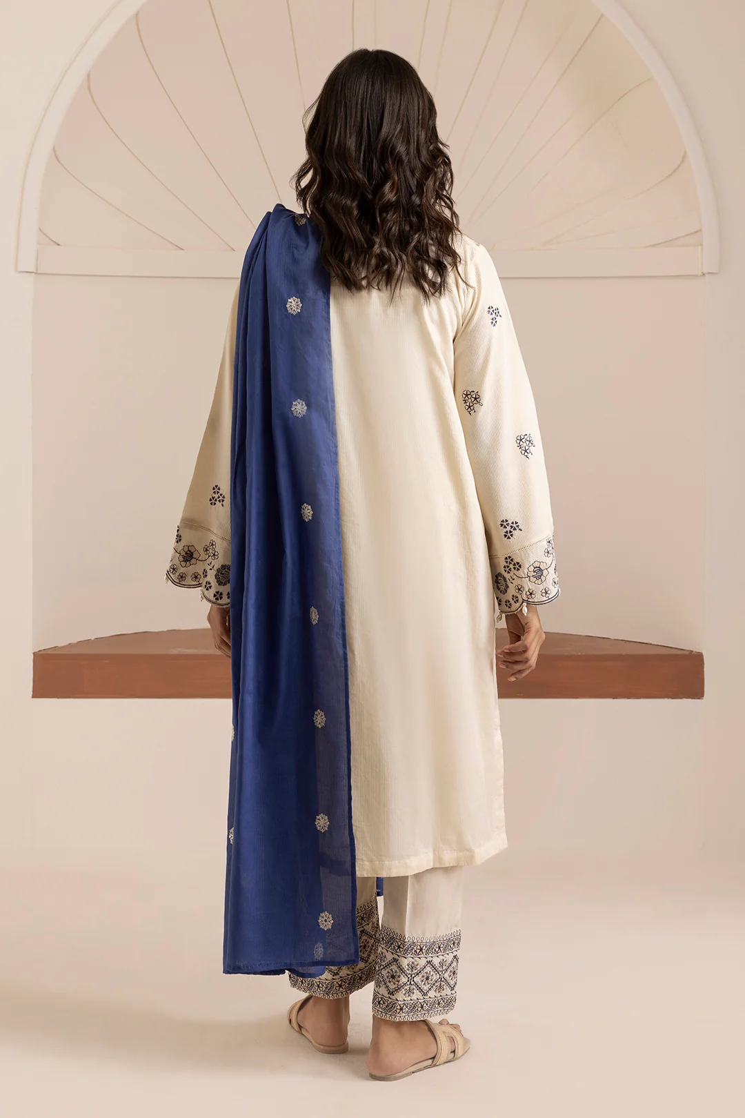 Embroidered Kurta Dupatta Trouser - 2836 - Image 8