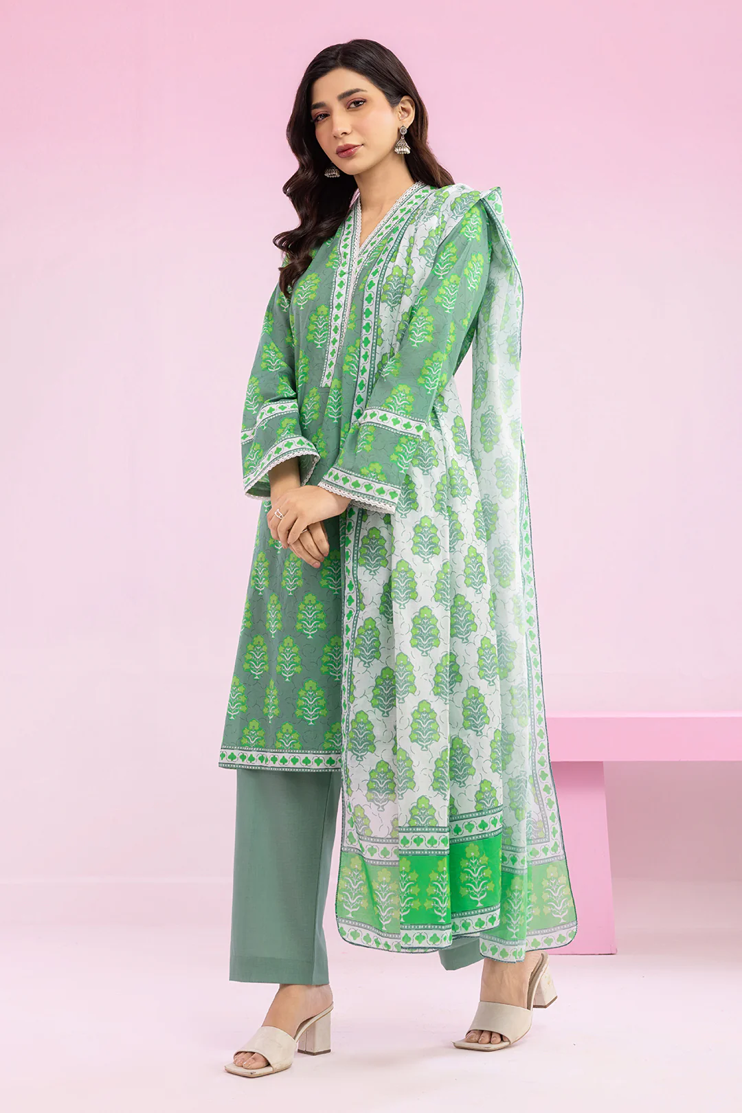 Kurta Dupatta Trouser - 2164 - Image 3