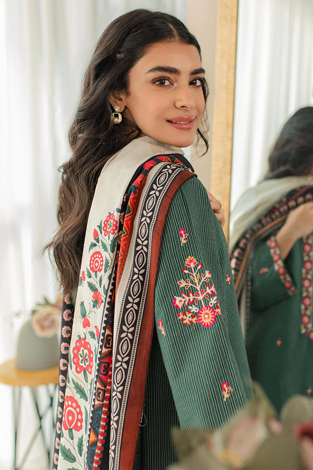 Embroidered Kurta Dupatta Trouser - 1415 - Image 2