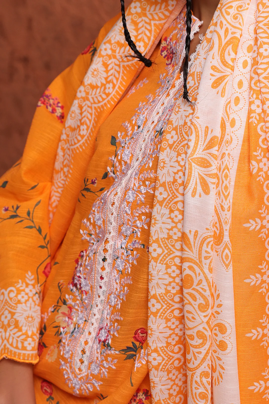 Embroidered Kurta Dupatta Trouser - 1544 - Image 4