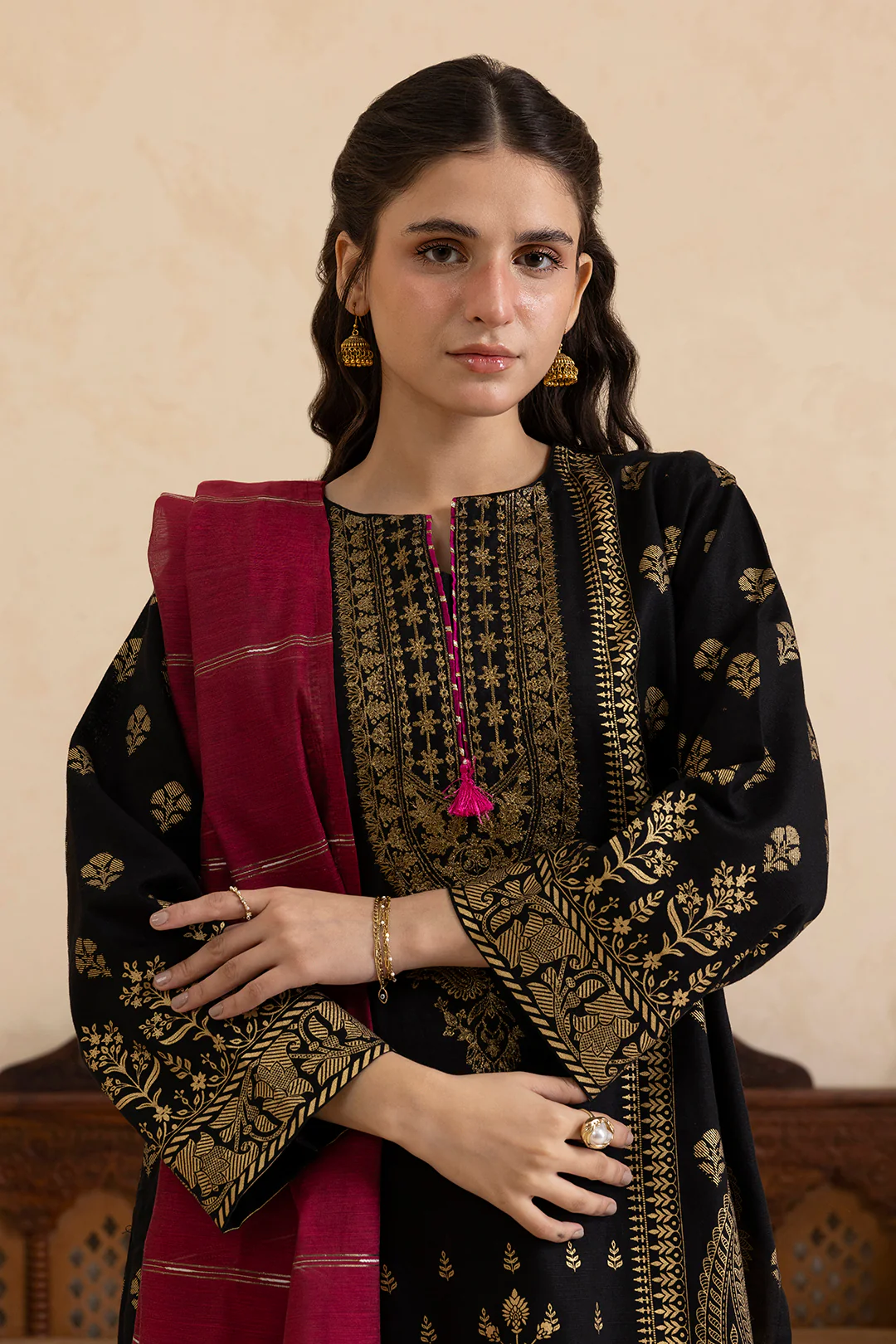 Embroidered Kurta Dupatta Trouser - 3016 - Image 2