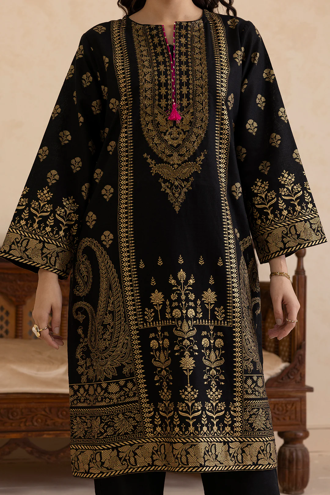 Embroidered Kurta Dupatta Trouser - 3016 - Image 4