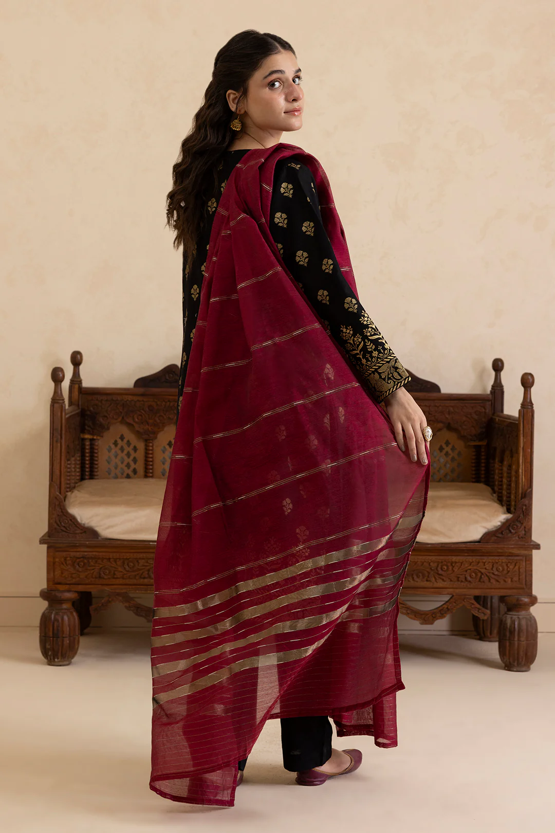 Embroidered Kurta Dupatta Trouser - 3016 - Image 6