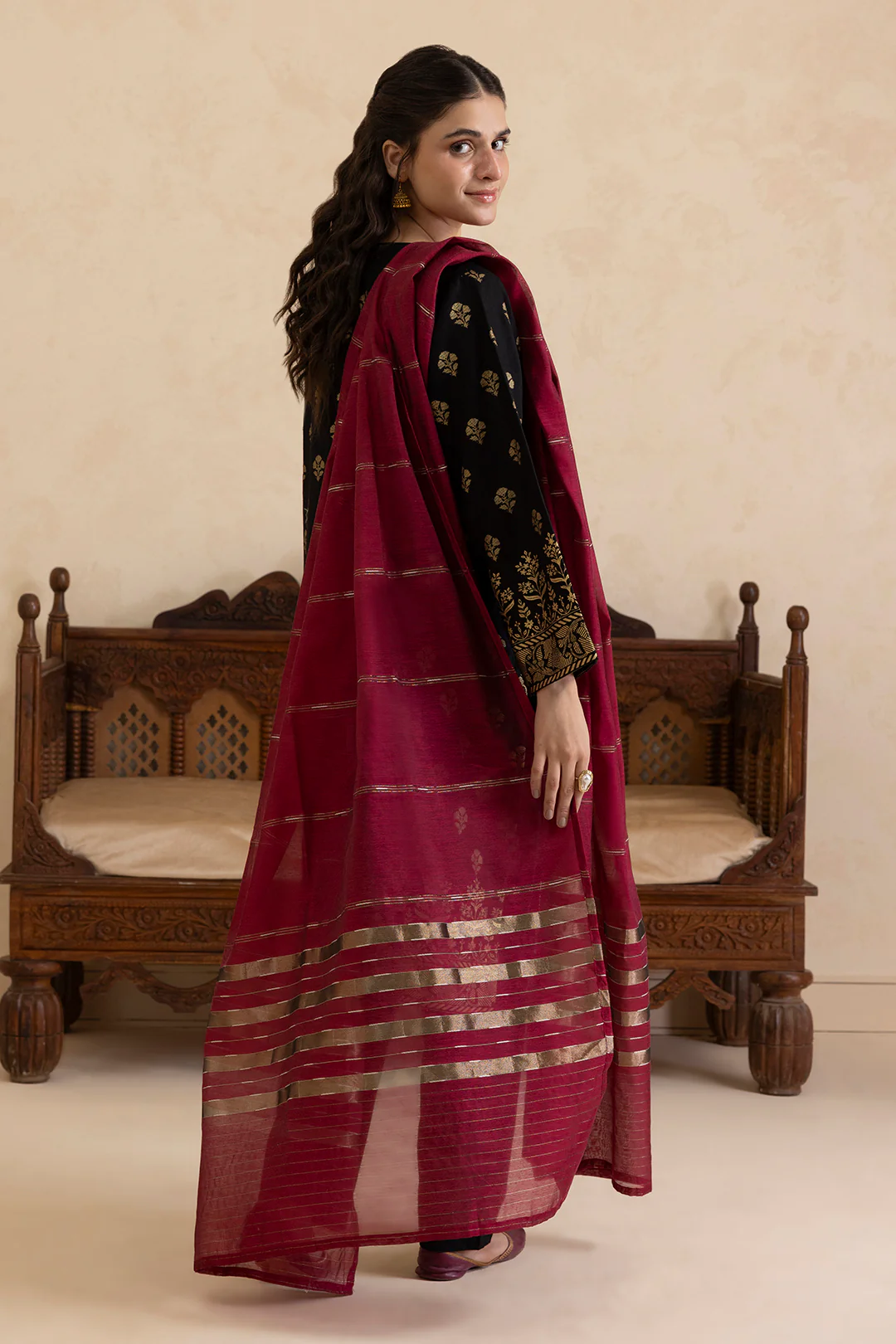 Embroidered Kurta Dupatta Trouser - 3016 - Image 7