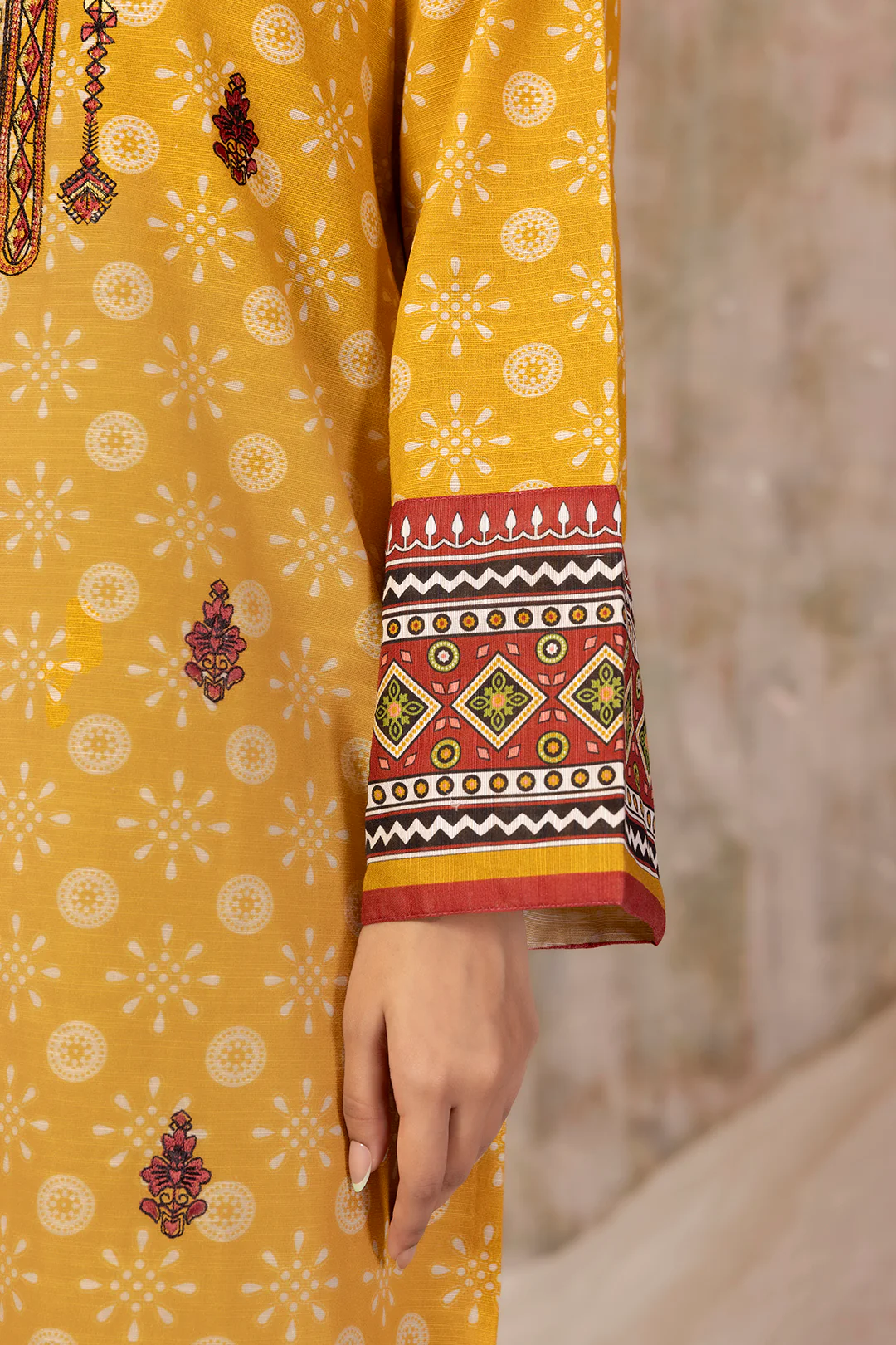 Embroidered Kurta Dupatta Trouser - 3041 - Image 7