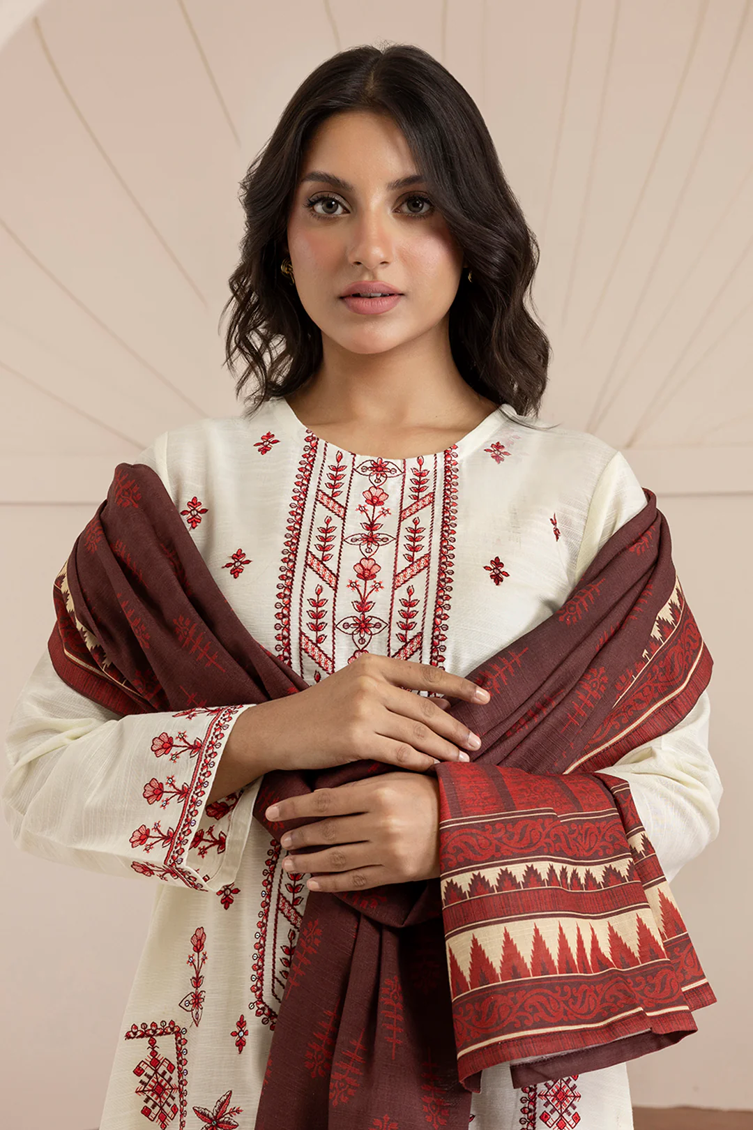 Embroidered Kurta Dupatta Trouser - 3063 - Image 2