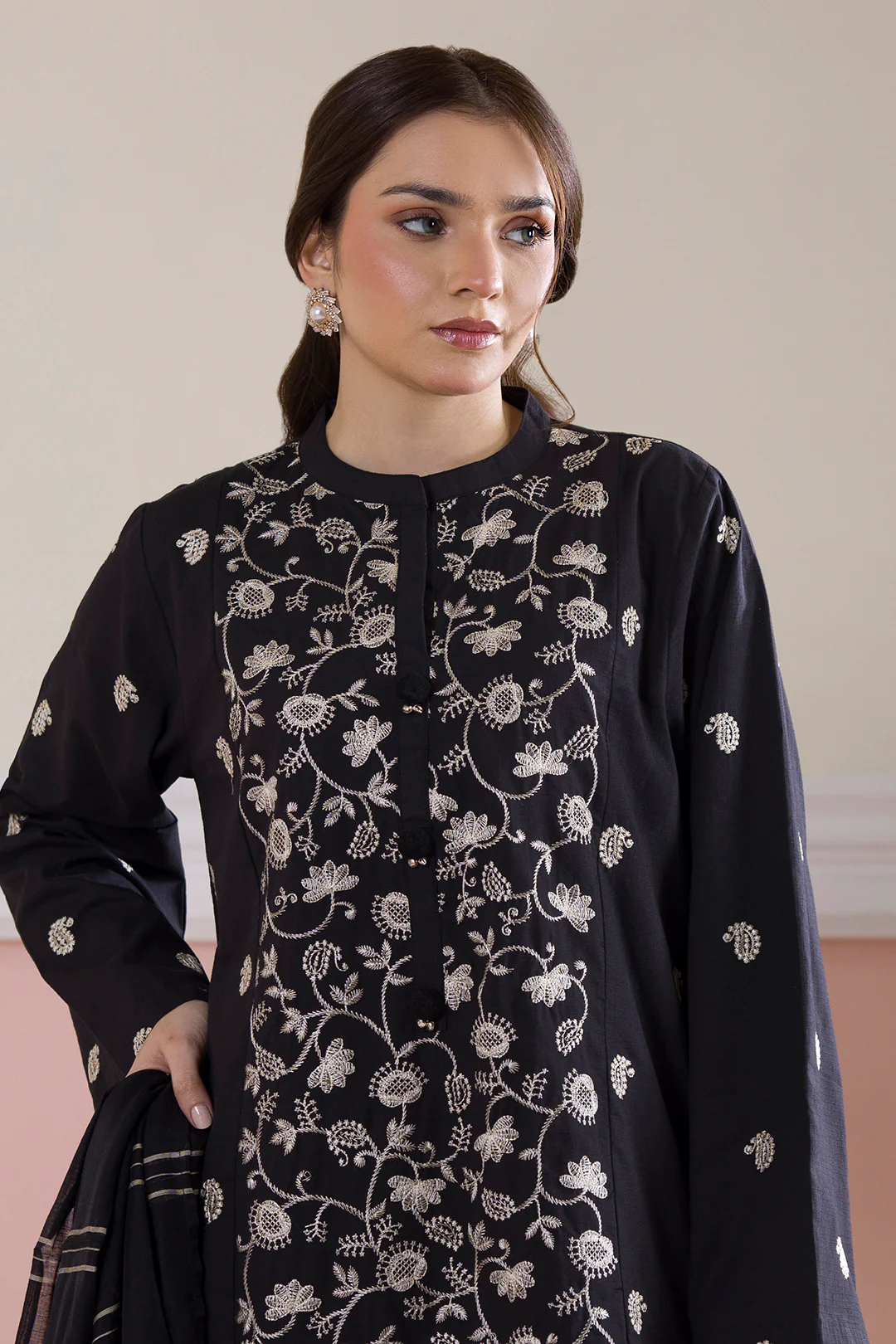 Embroidered Kurta Dupatta Trouser - 3090 - Image 5
