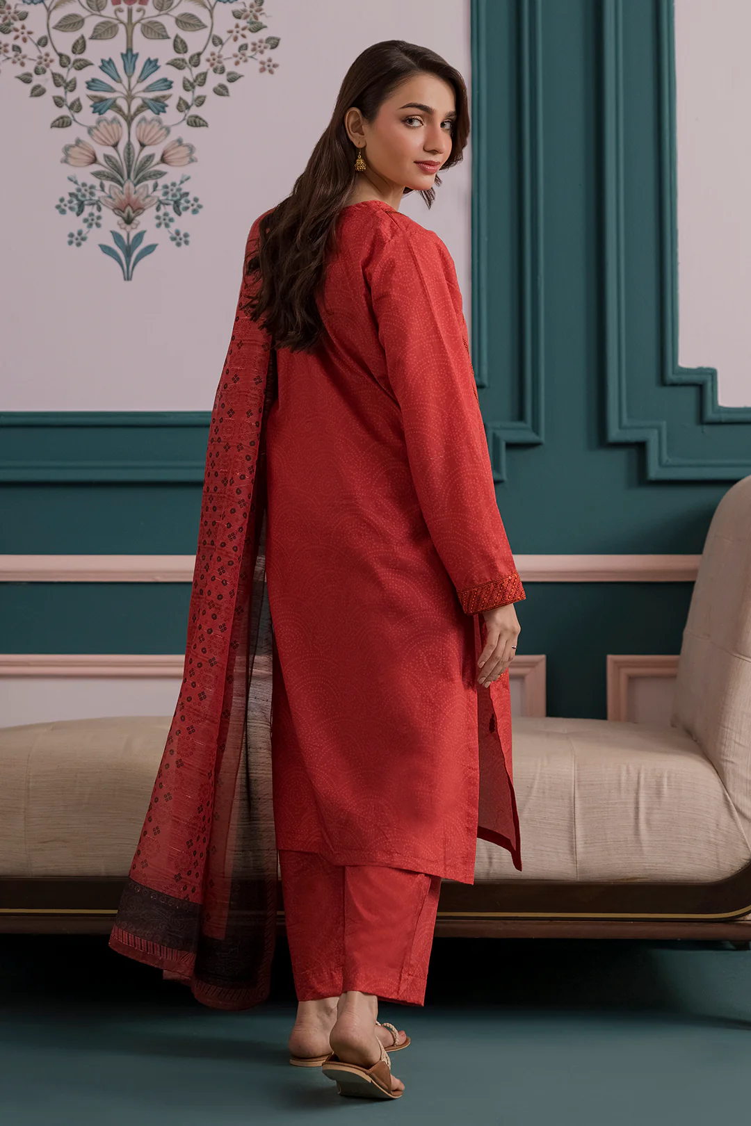 Embroidered Kurta Dupatta Trouser - 3157 - Image 6