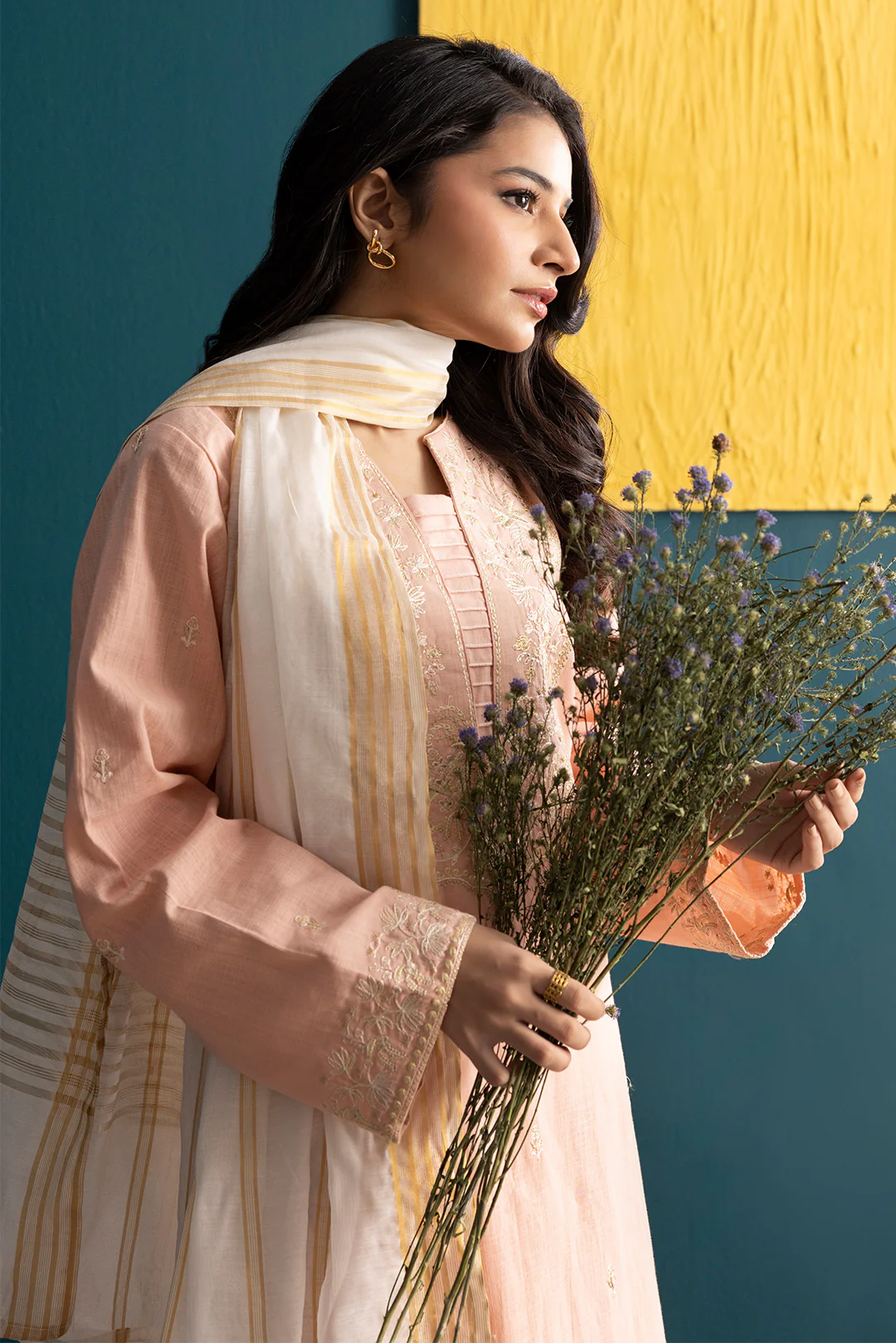 Embroidered Kurta Dupatta Trouser - 3169 - Image 2