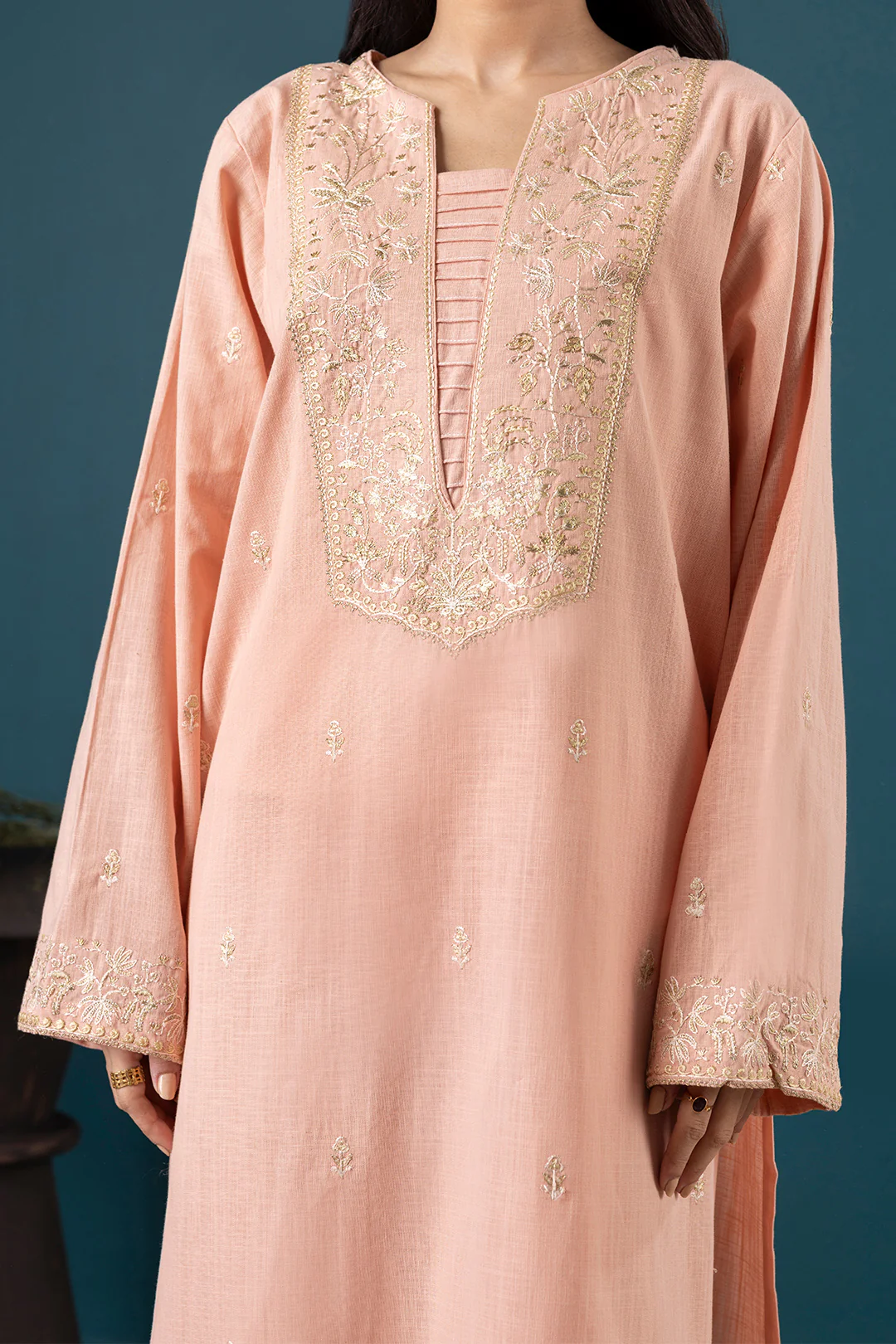 Embroidered Kurta Dupatta Trouser - 3169 - Image 7