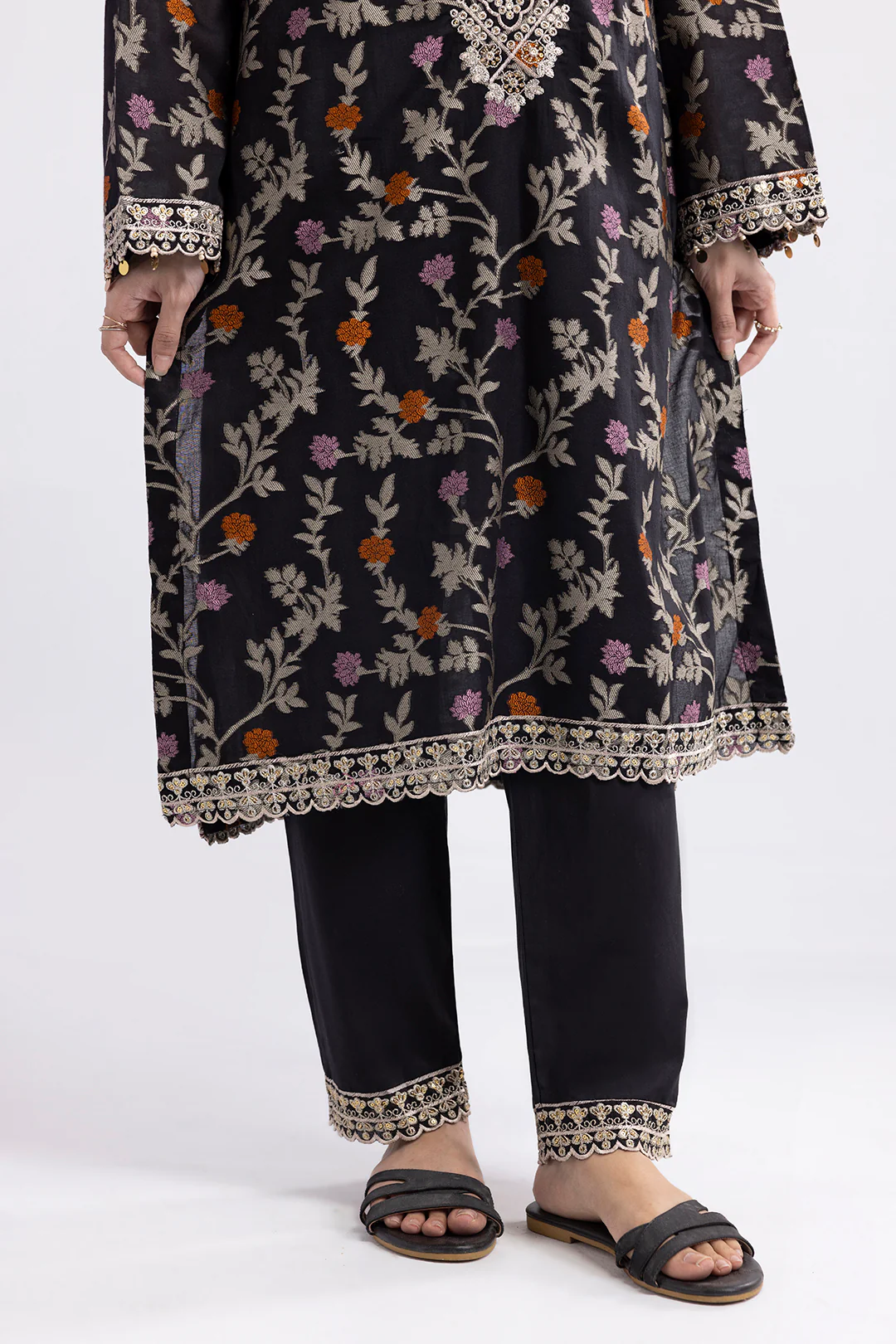 Embroidered Kurta Dupatta Trouser - 3358 - Image 4
