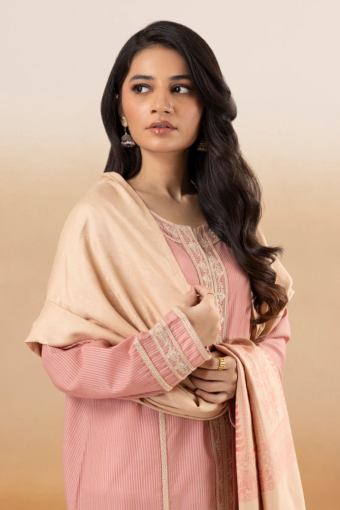 Embroidered Kurta Dupatta Trouser - 3371 - Image 4