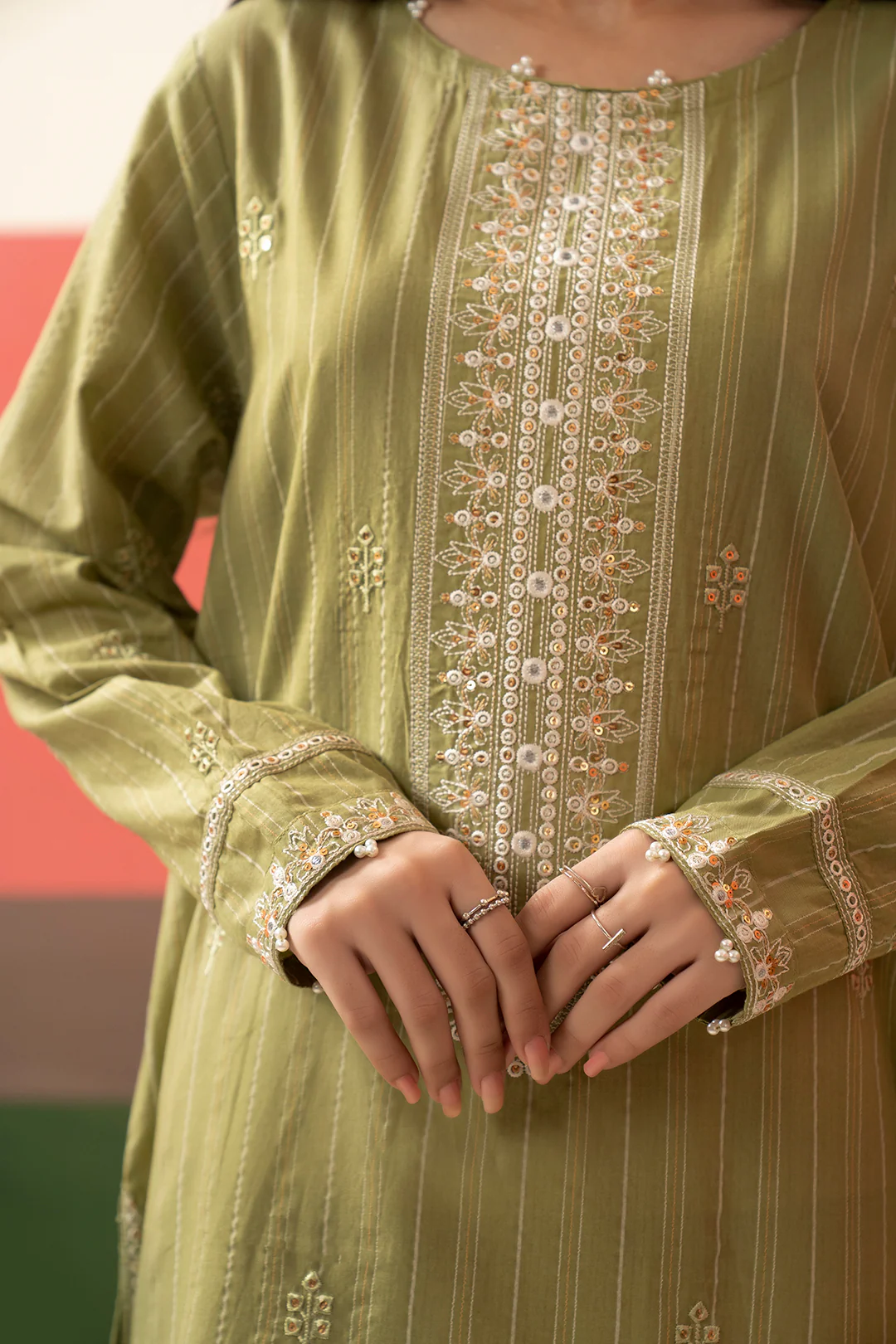 Embroidered Kurta Dupatta Trouser - 3388 - Image 6