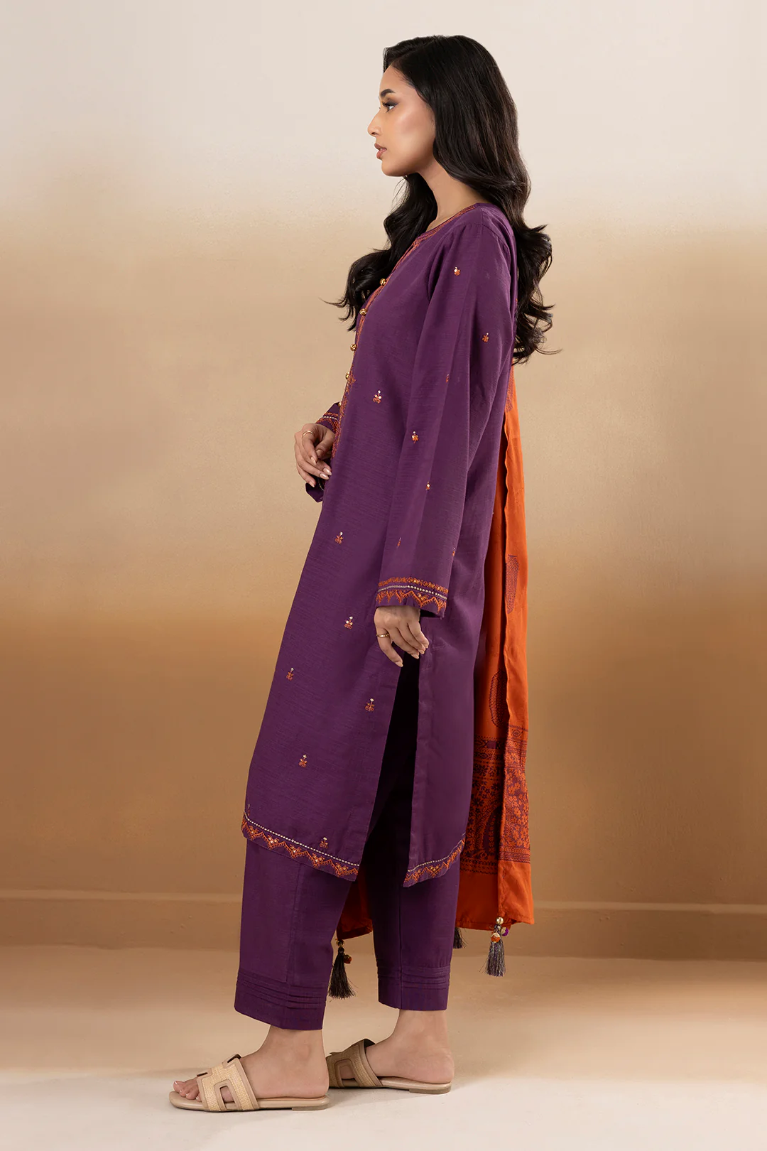 Embroidered Kurta Dupatta Trouser - 3395 - Image 6