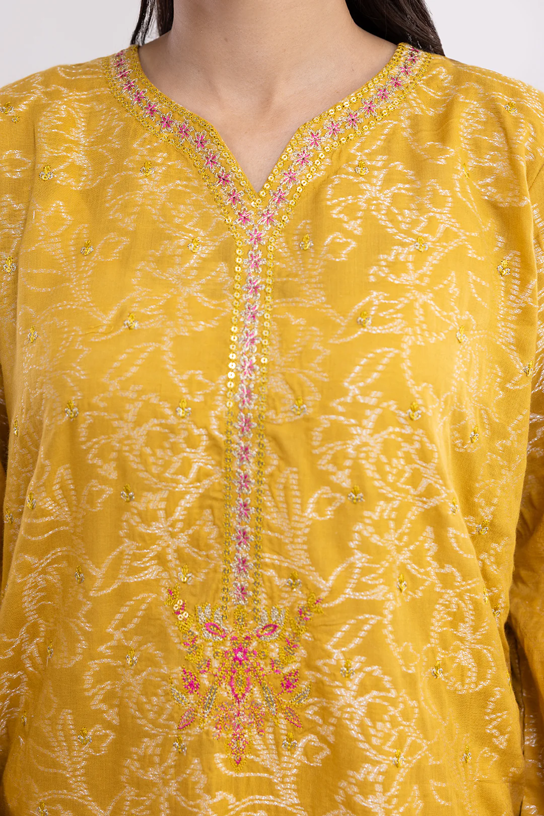 Embroidered Kurta Dupatta Trouser - 2527 - Image 8