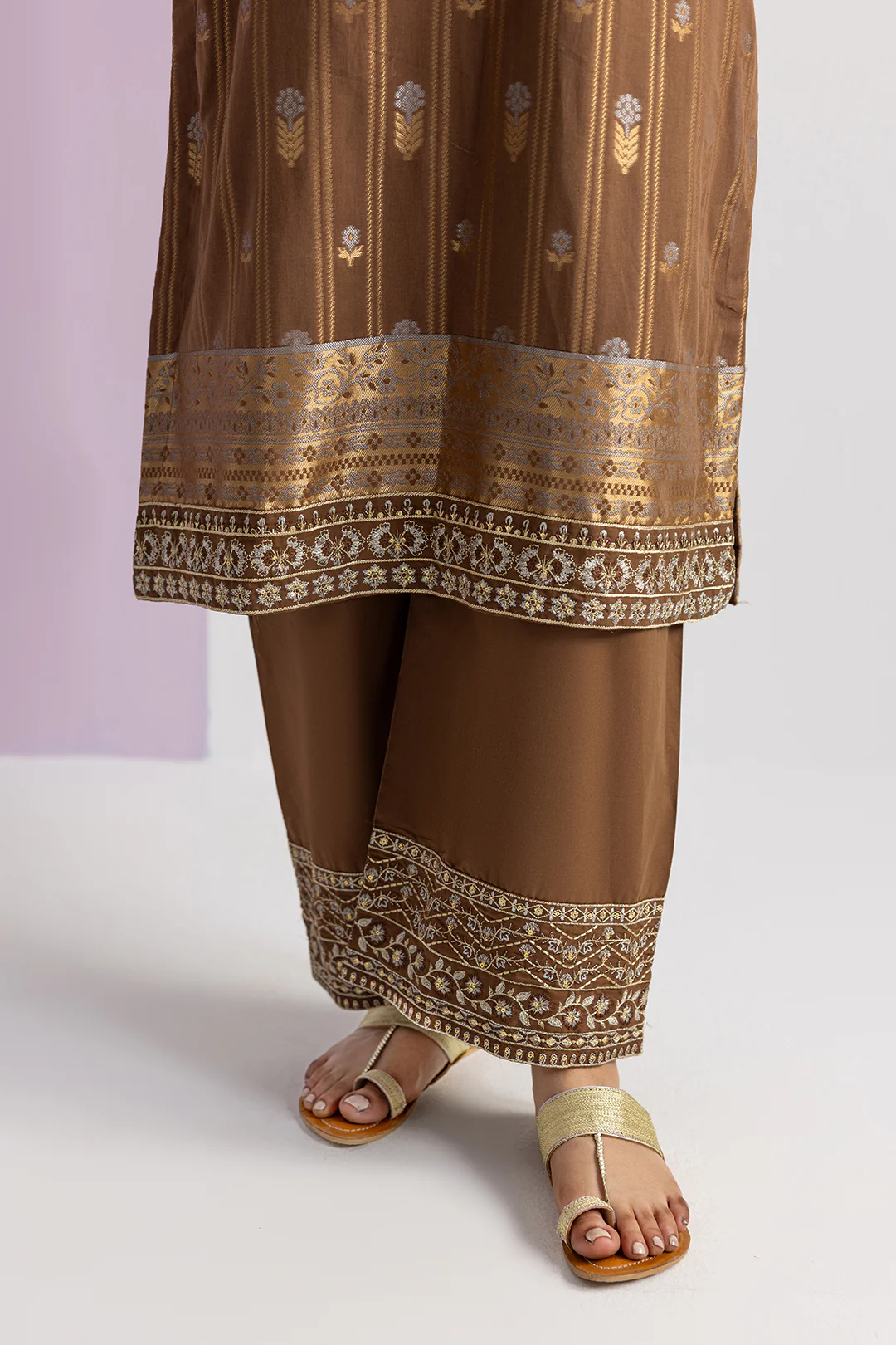 Embroidered Kurta Dupatta Trouser - 2530 - Image 8