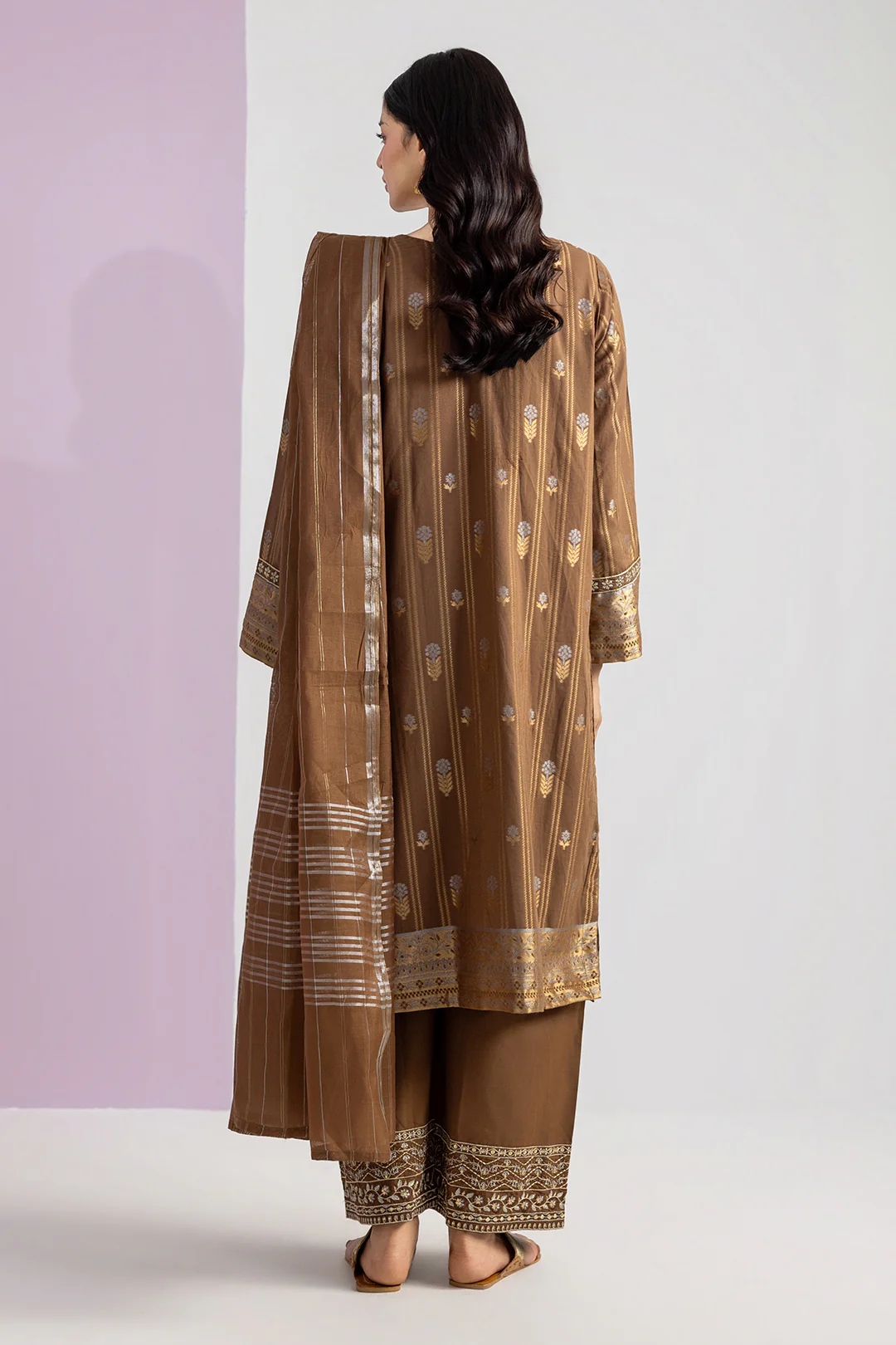 Embroidered Kurta Dupatta Trouser - 2530 - Image 9