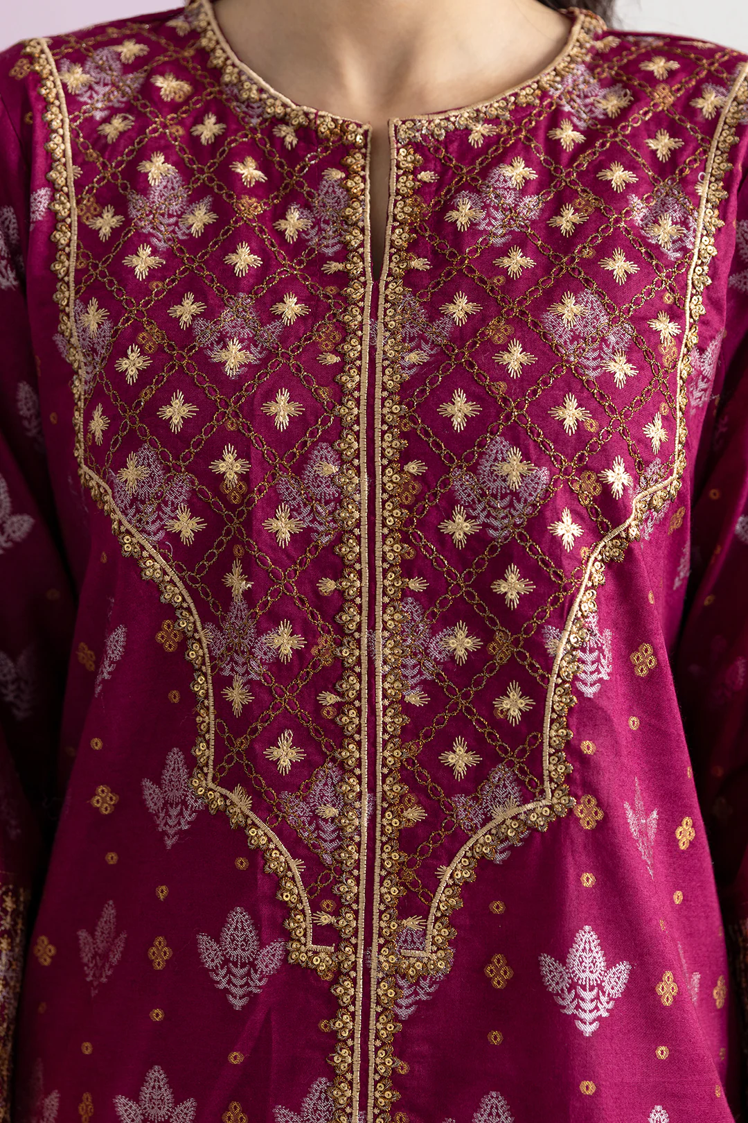Embroidered Kurta Dupatta Trouser - 2537 - Image 4