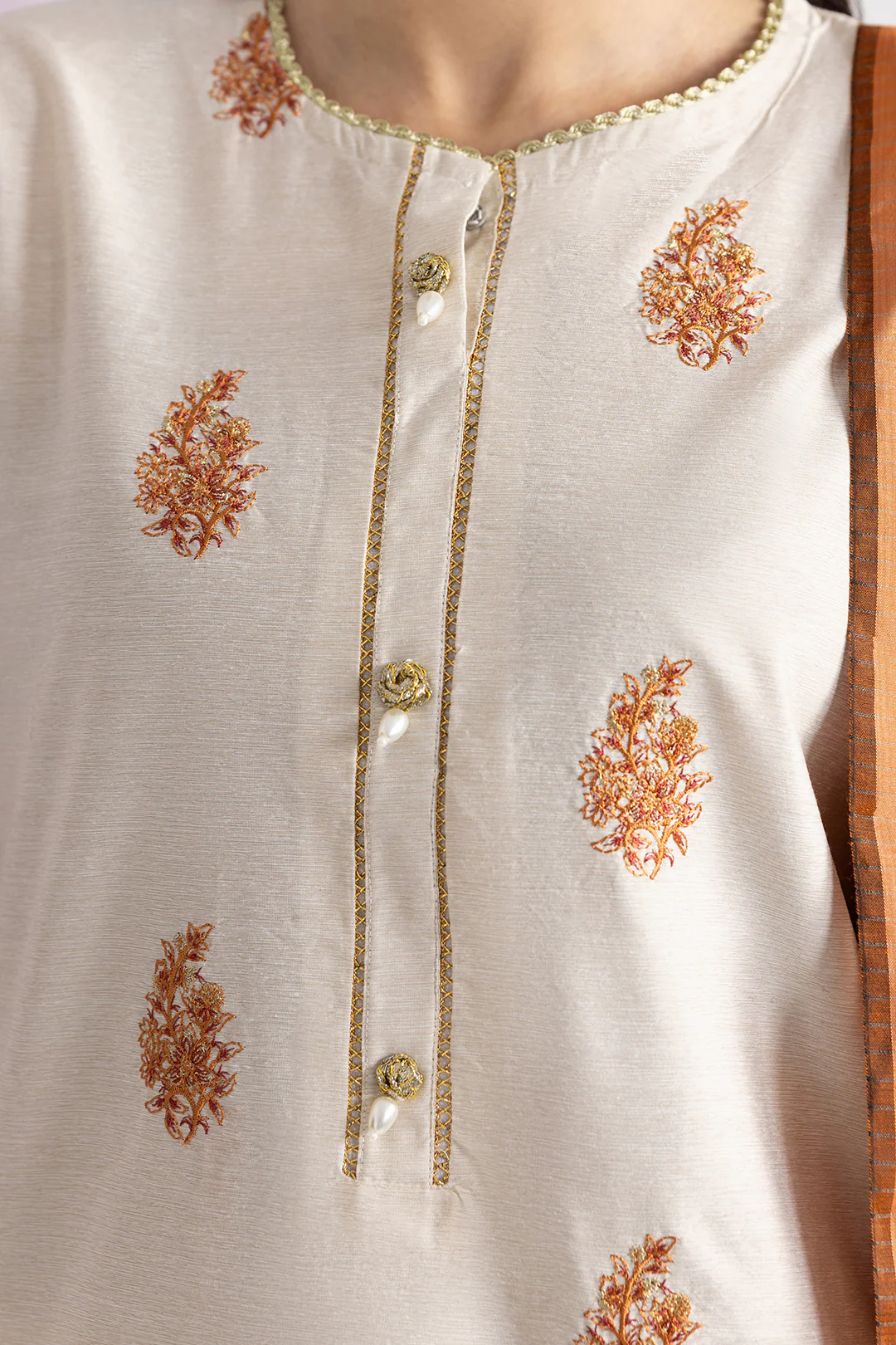 Embroidered Kurta Dupatta Trouser - 2554 - Image 6