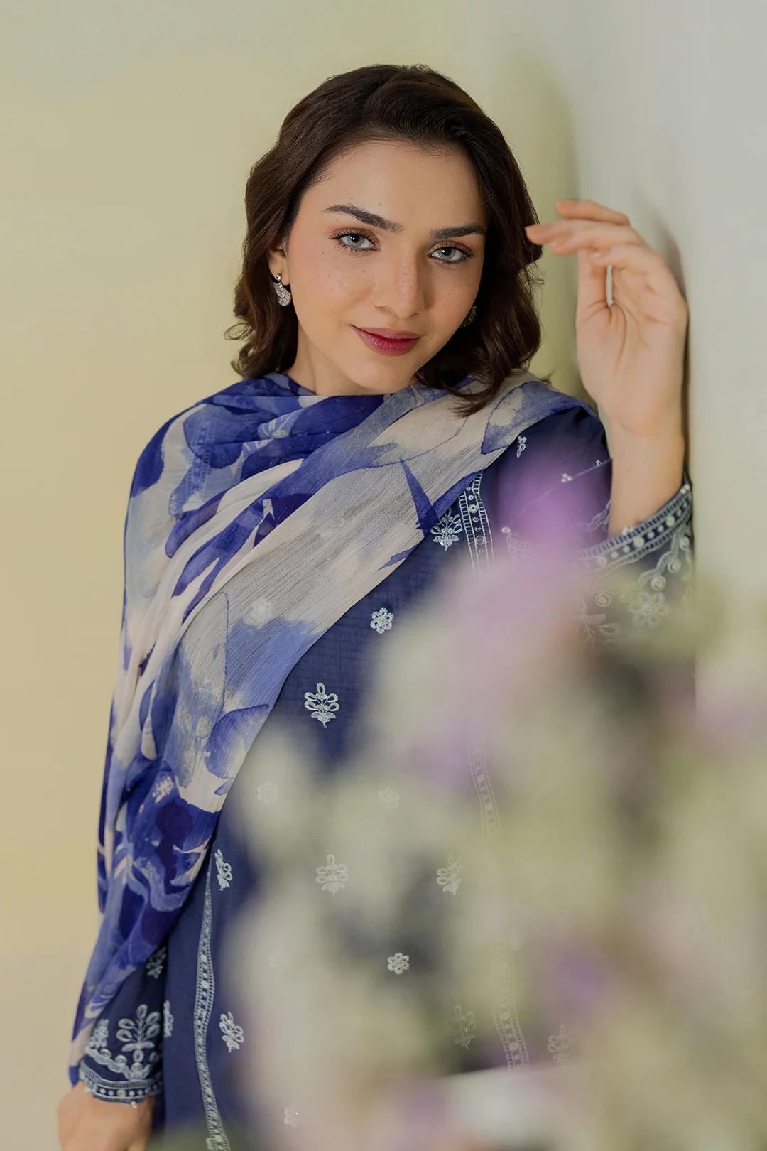 Embroidered Kurta Dupatta Trouser - 2560 - Image 13