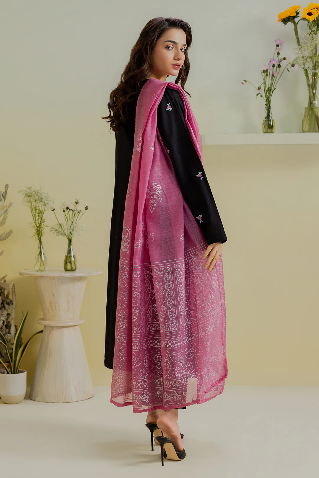 Embroidered Kurta Dupatta Trouser - 2609 - Image 7