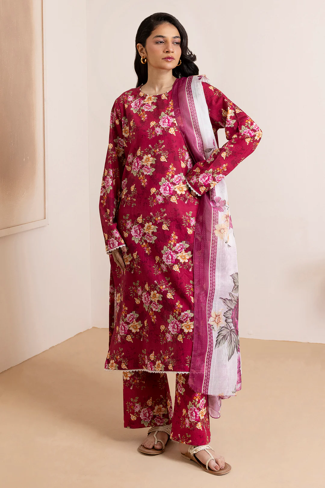 Kurta Dupatta Trouser - 2709 - Image 3