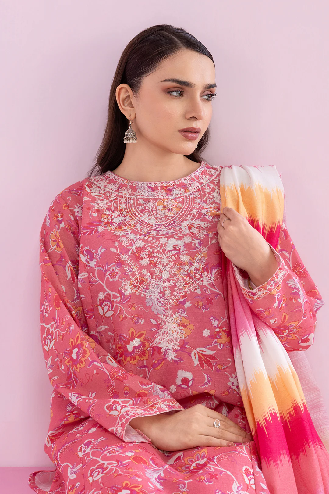 Embroidered Kurta Dupatta Trouser - 2774 - Image 2