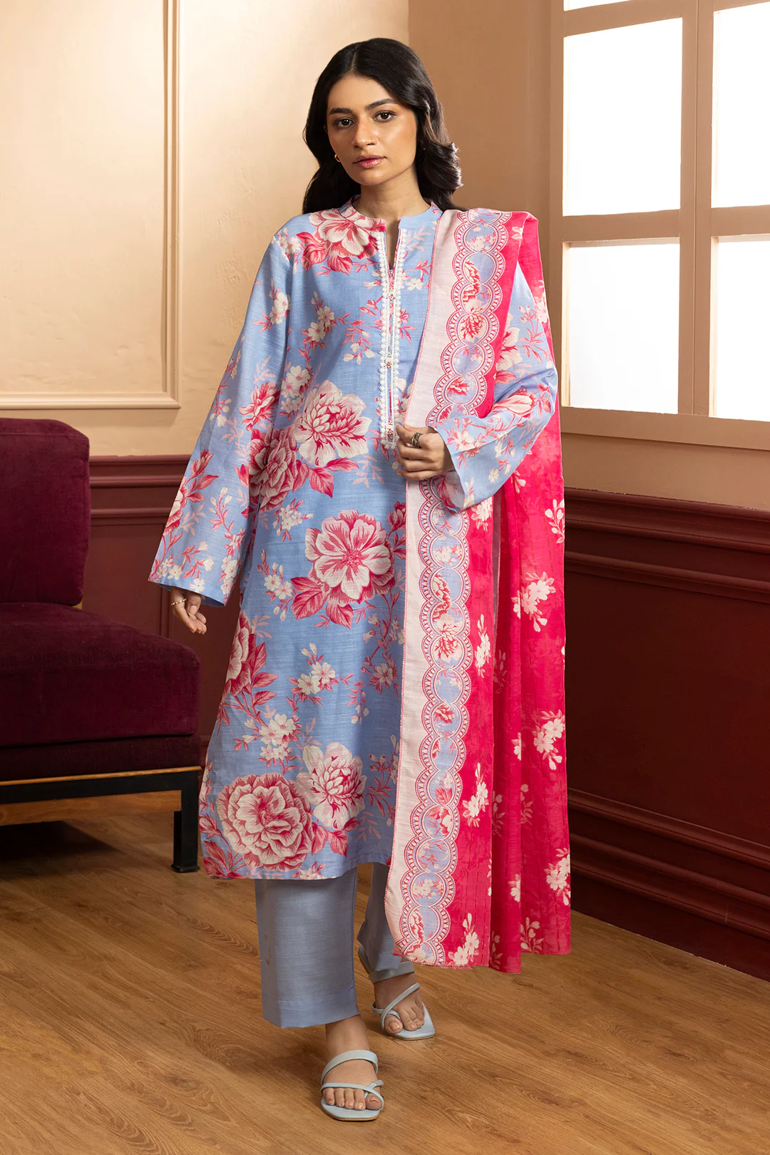 Kurta Dupatta Trouser - 2863 - Image 3