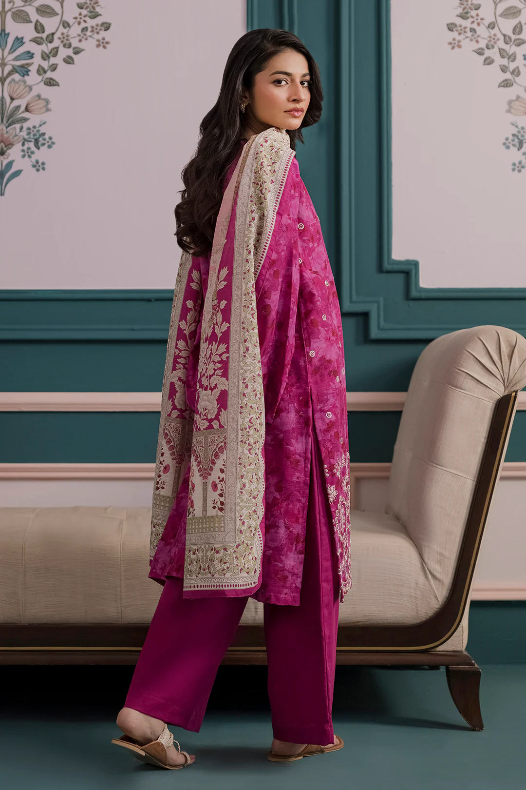 Embroidered Kurta Dupatta Trouser - 2888 - Image 3