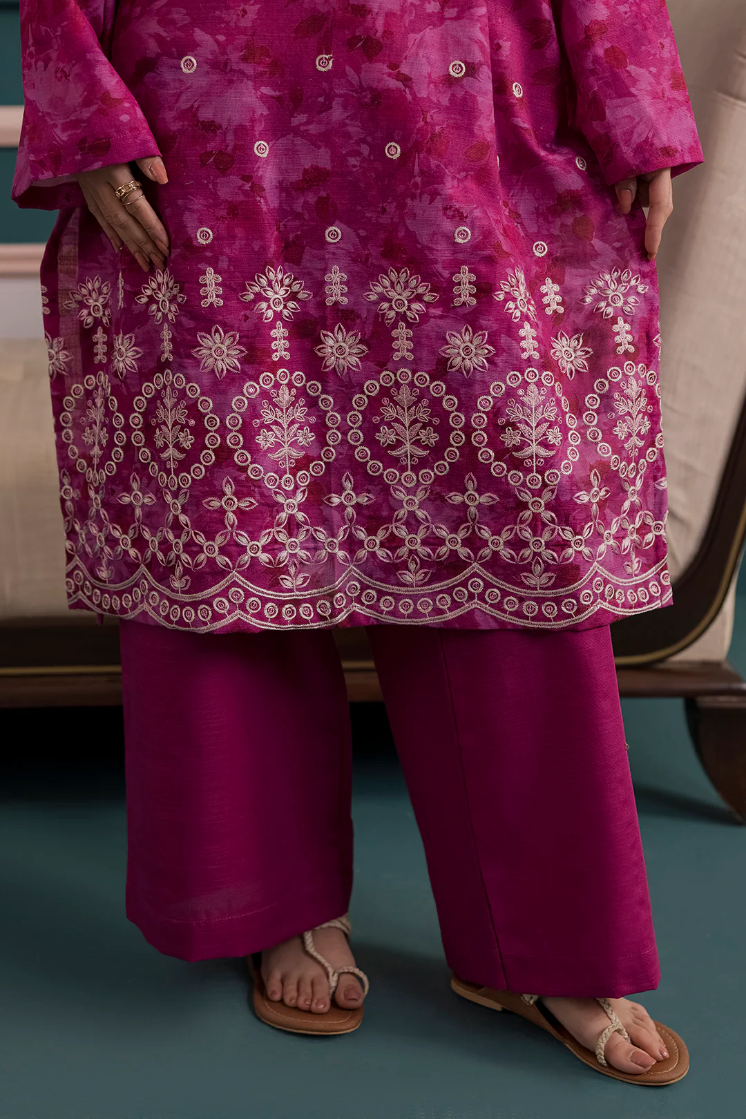 Embroidered Kurta Dupatta Trouser - 2888 - Image 5
