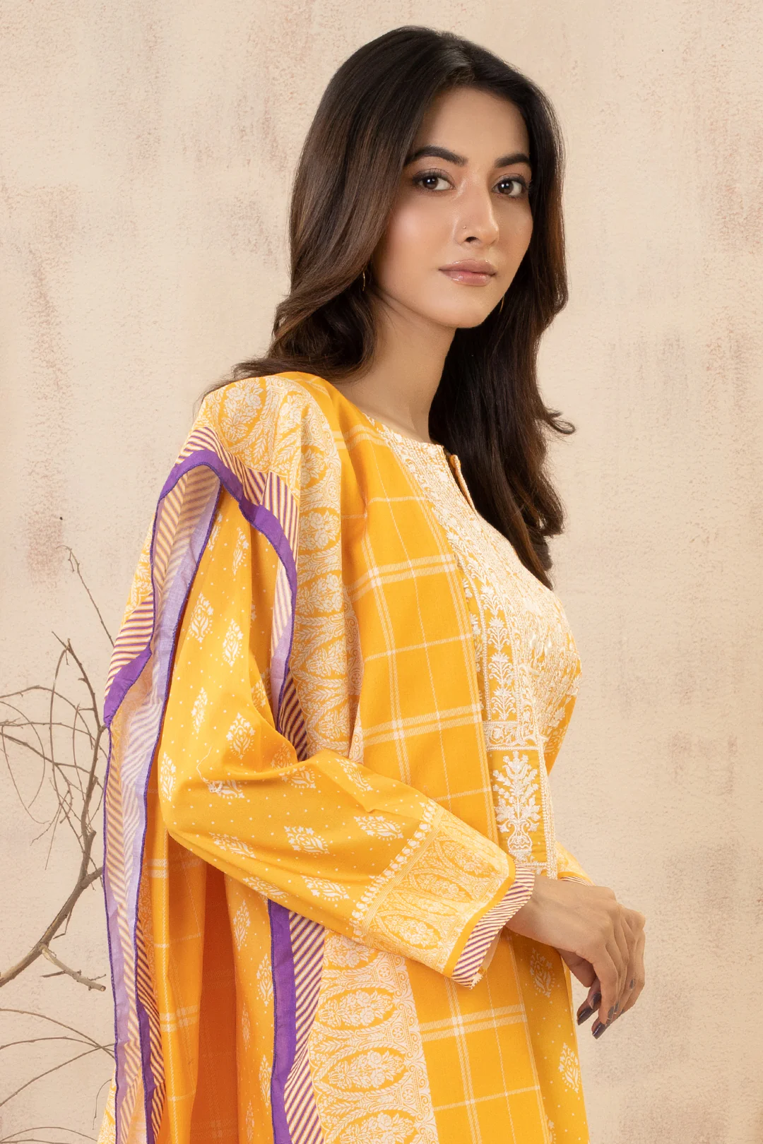 Embroidered Kurta Dupatta - 2823