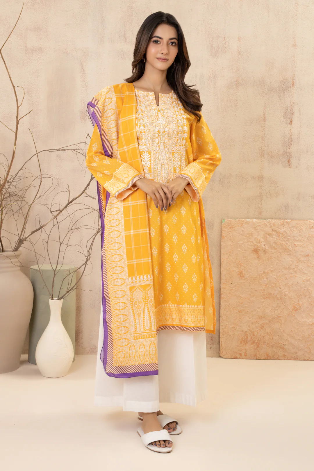 Embroidered Kurta Dupatta - 2823 - Image 2