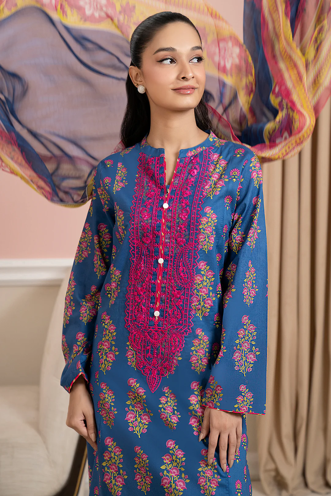 Embroidered Kurta Dupatta - 2880 - Image 2